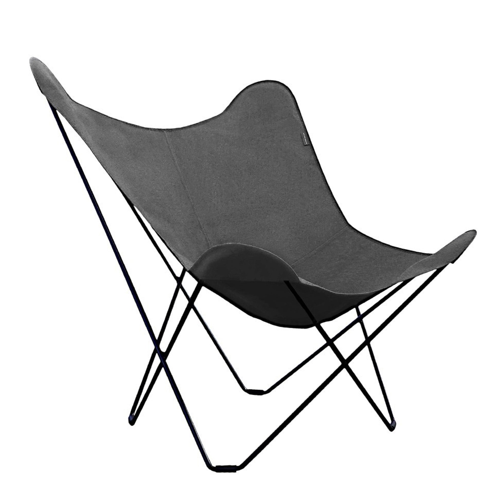 Clearance Outdoor Sunbrella Mariposa Chair / Graphite / Black by Cuero