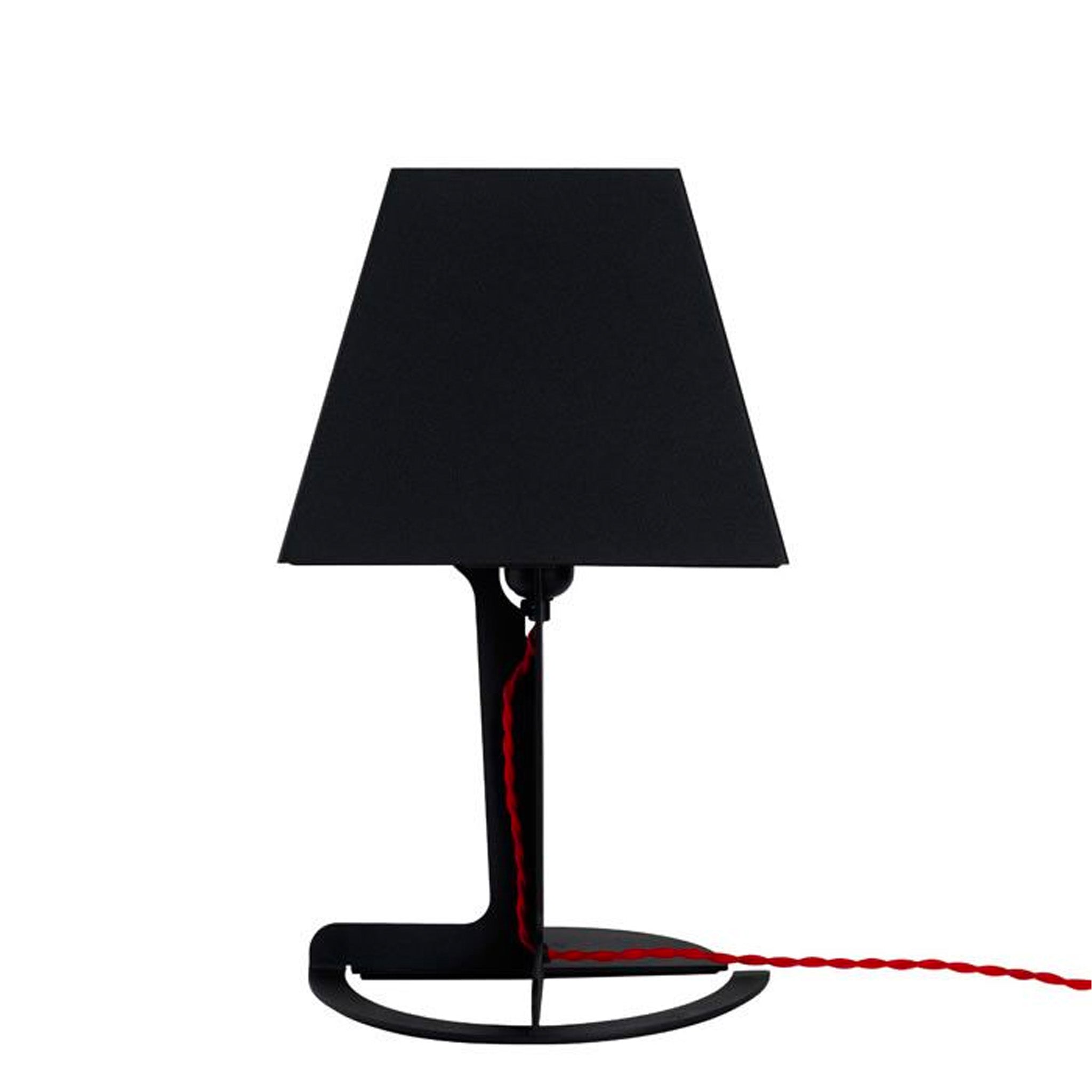 Clearance Fold T1 Table Lamp / Black / Red by Established & Sons
