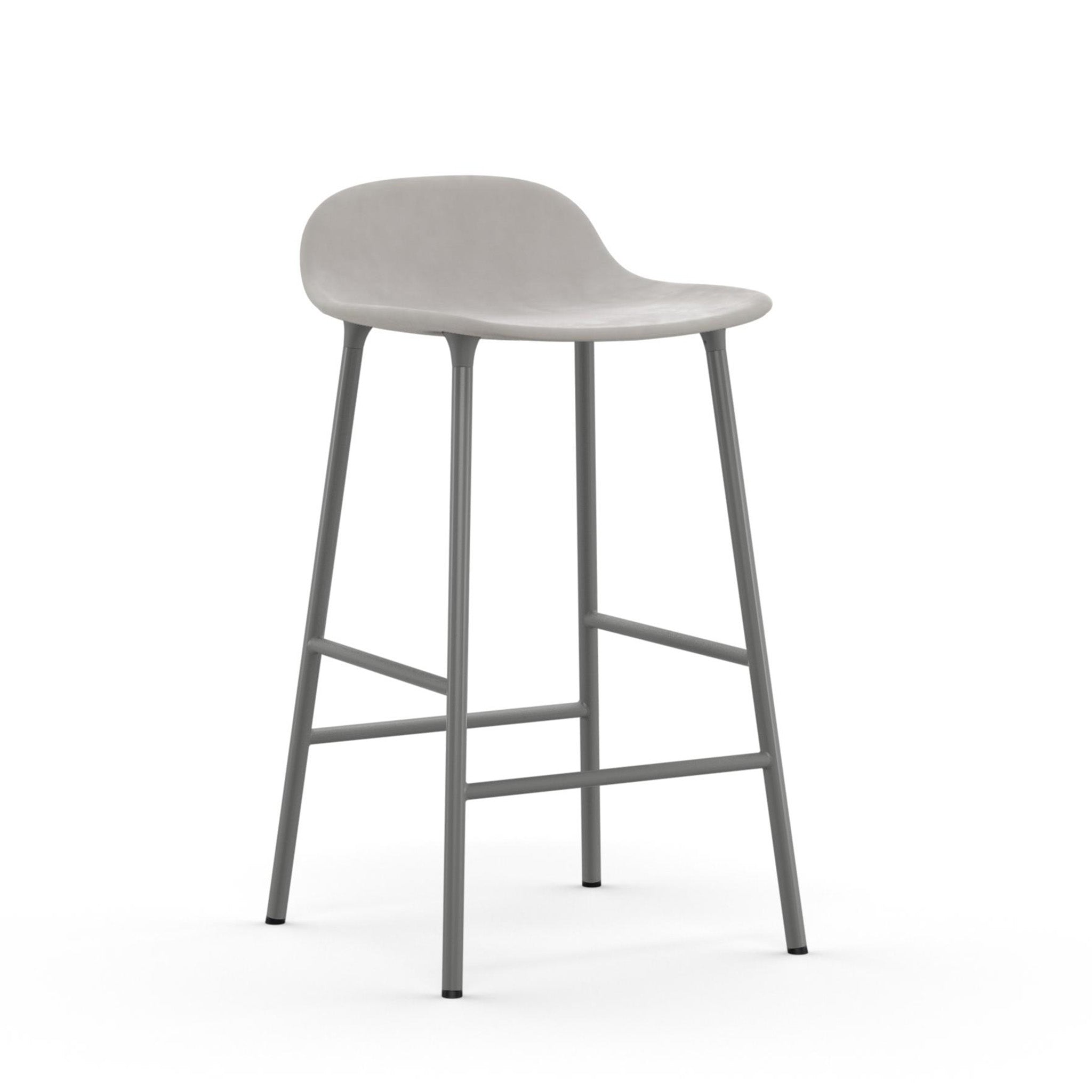Form Bar Stool Upholstered with Steel Base by Normann Copenhagen