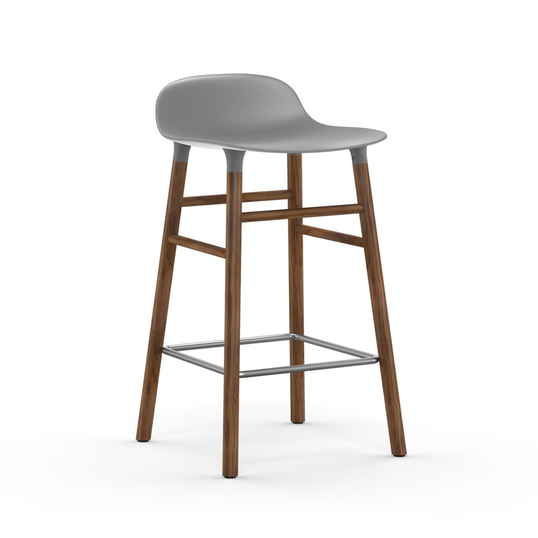 Form Bar Stool with Wooden Base by Normann Copenhagen