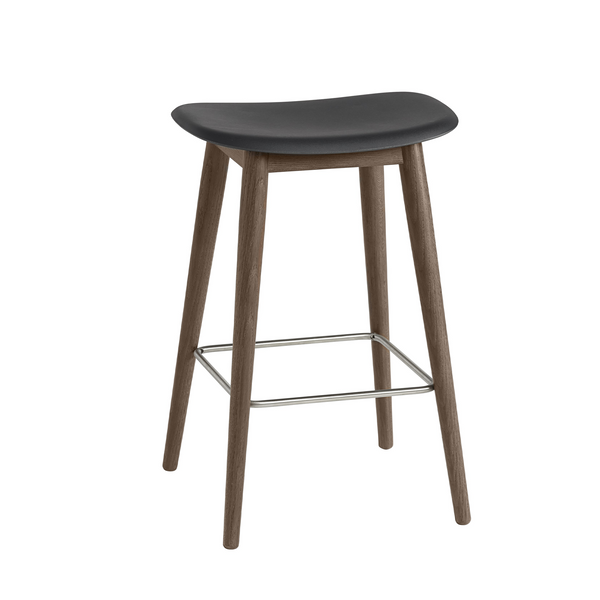 Fiber Bar Stool Wood Base by Muuto — haus®