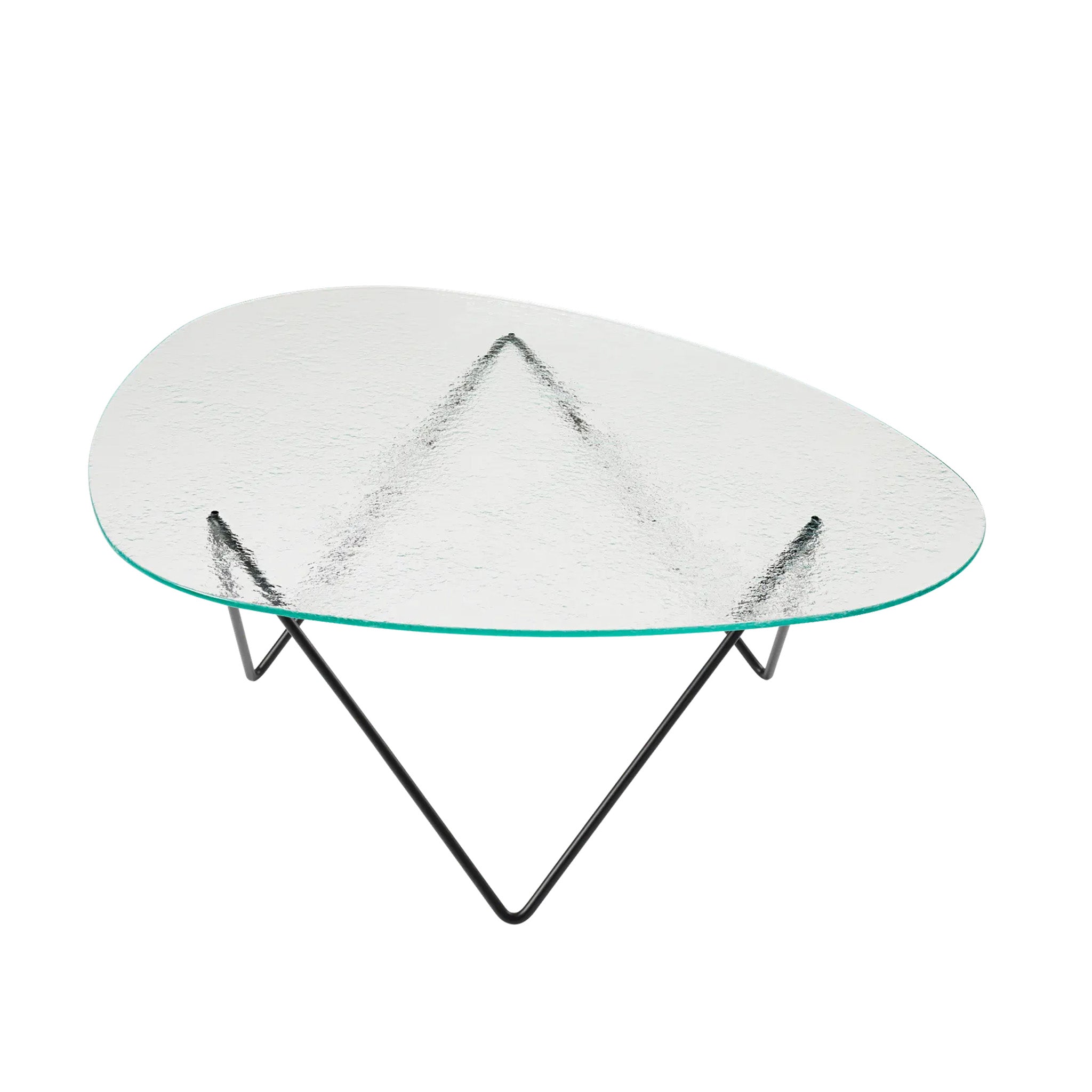 Pedrera Coffee Table - Textured Glass by Gubi