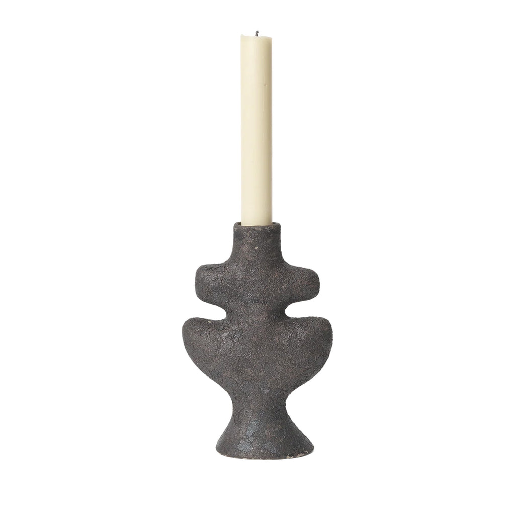 Yara Candle Holder Small / Rustic Iron by Ferm Living