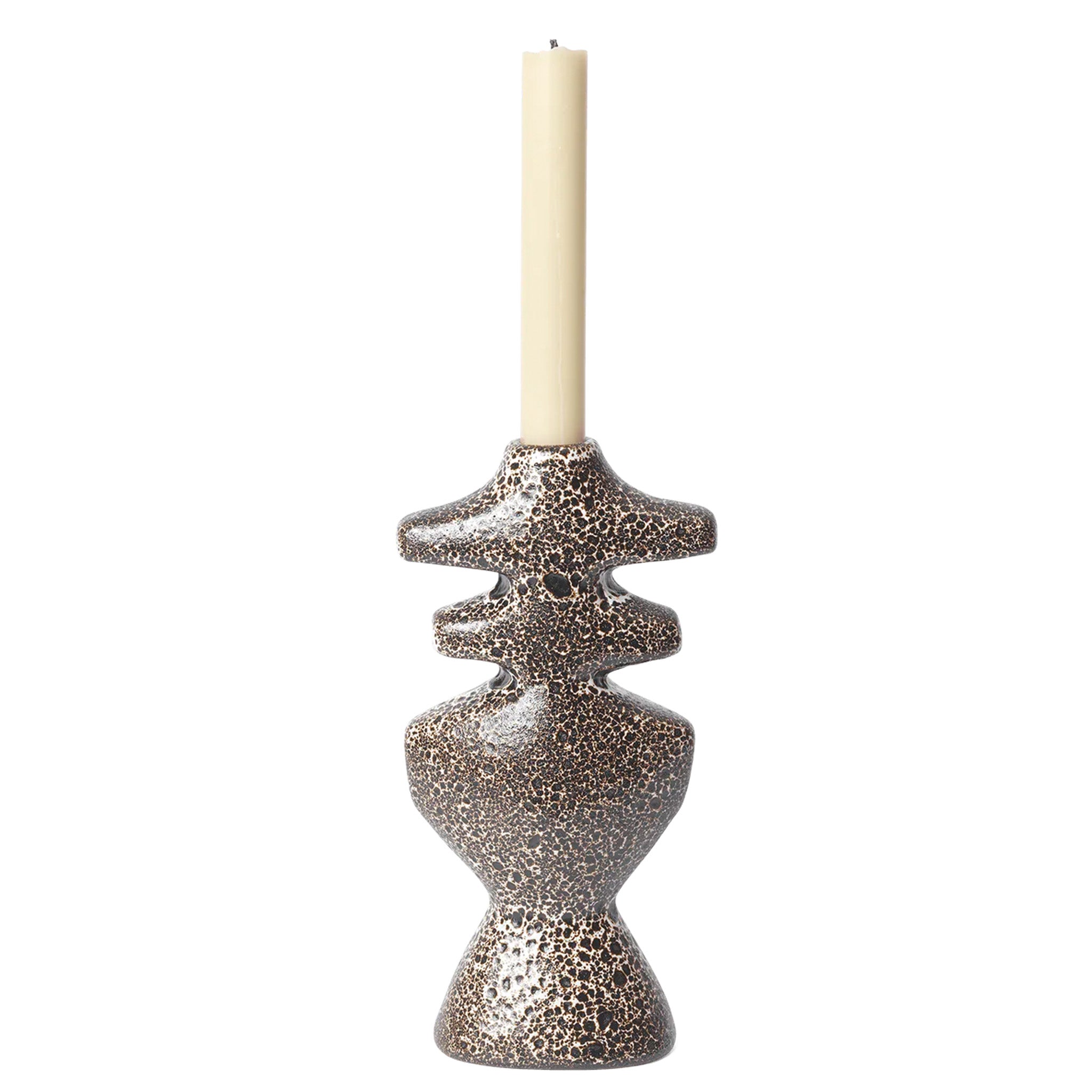 Yara Candle Holder Large / Brown Spot by Ferm Living