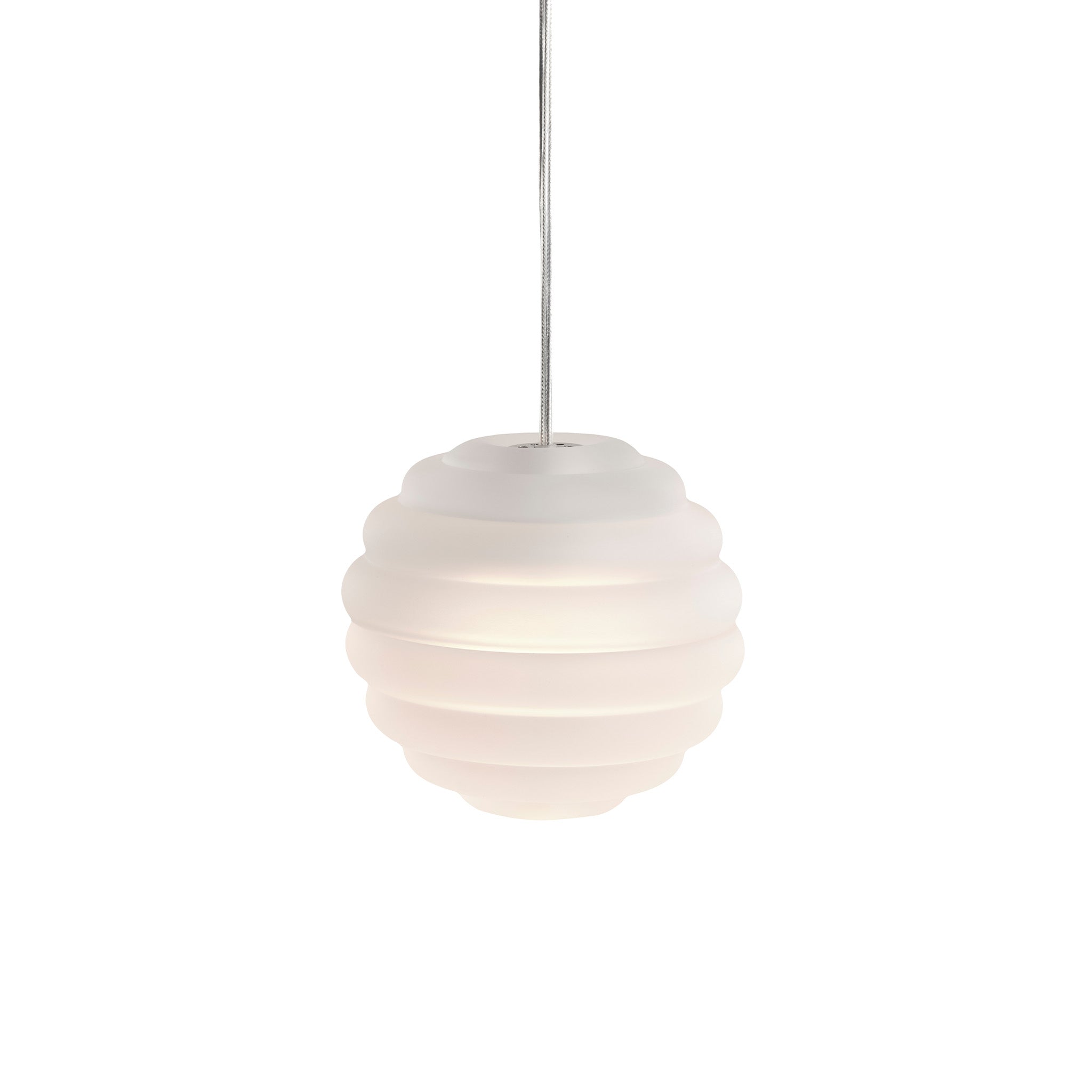 Press Mini Frosted Sphere Pendant by Tom Dixon
