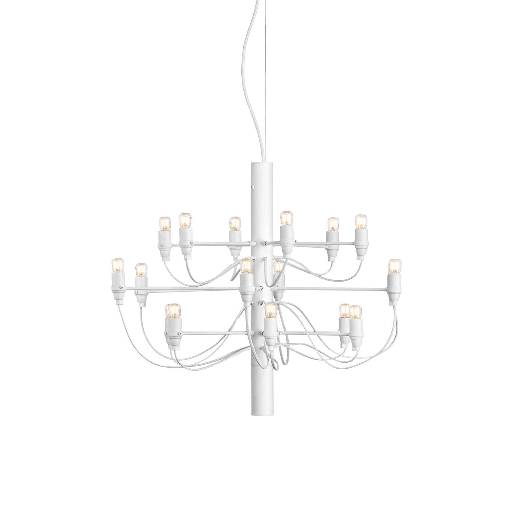 Clearance 2097/18 Chandelier by Gino Sarfatti / Matt White