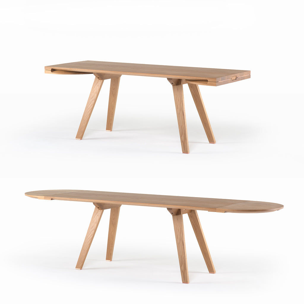 De La Espada Together Extending Table - Danish Oiled Oak - Medium Wide (Clearance)
