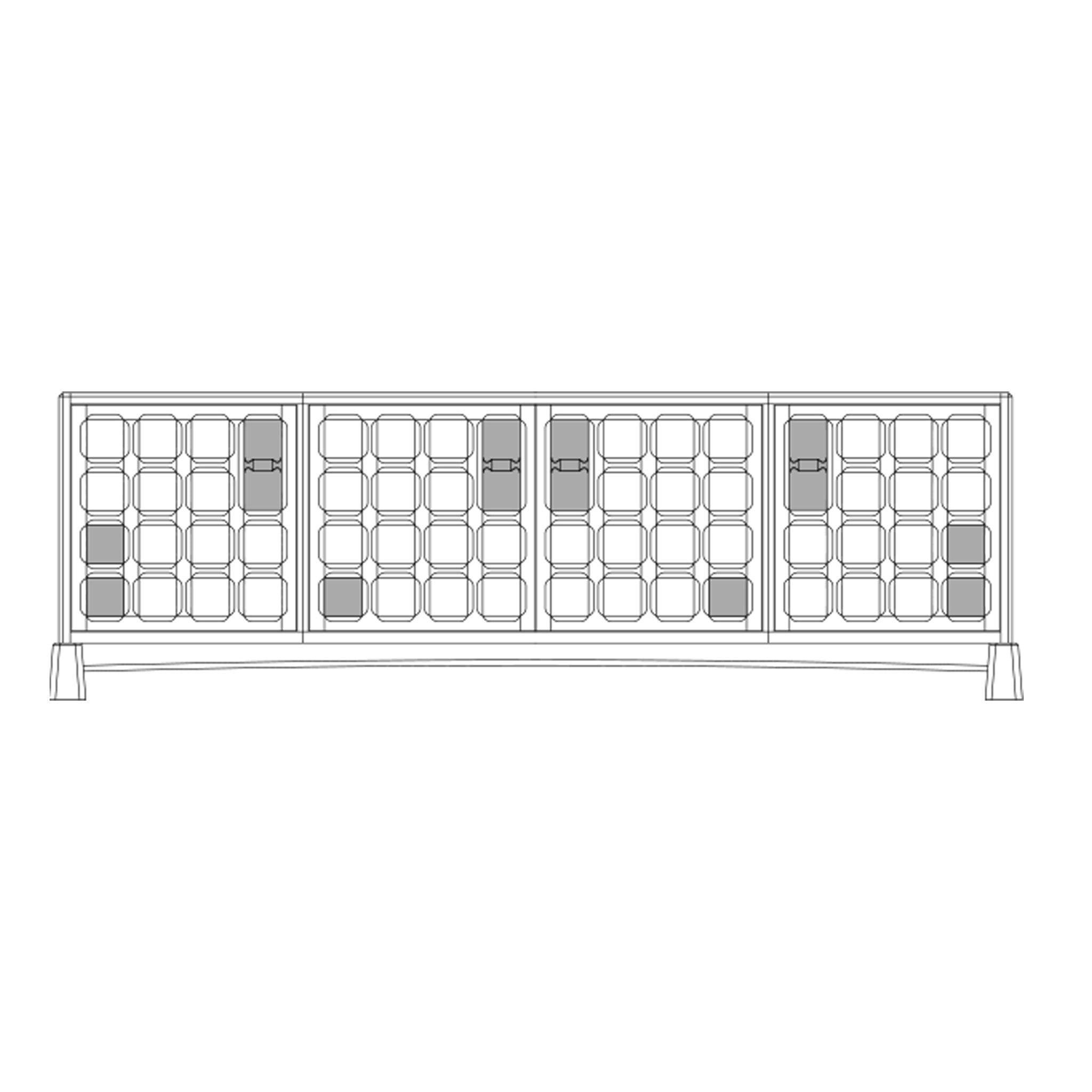 Arts and Crafts 4 Unit Sideboard
