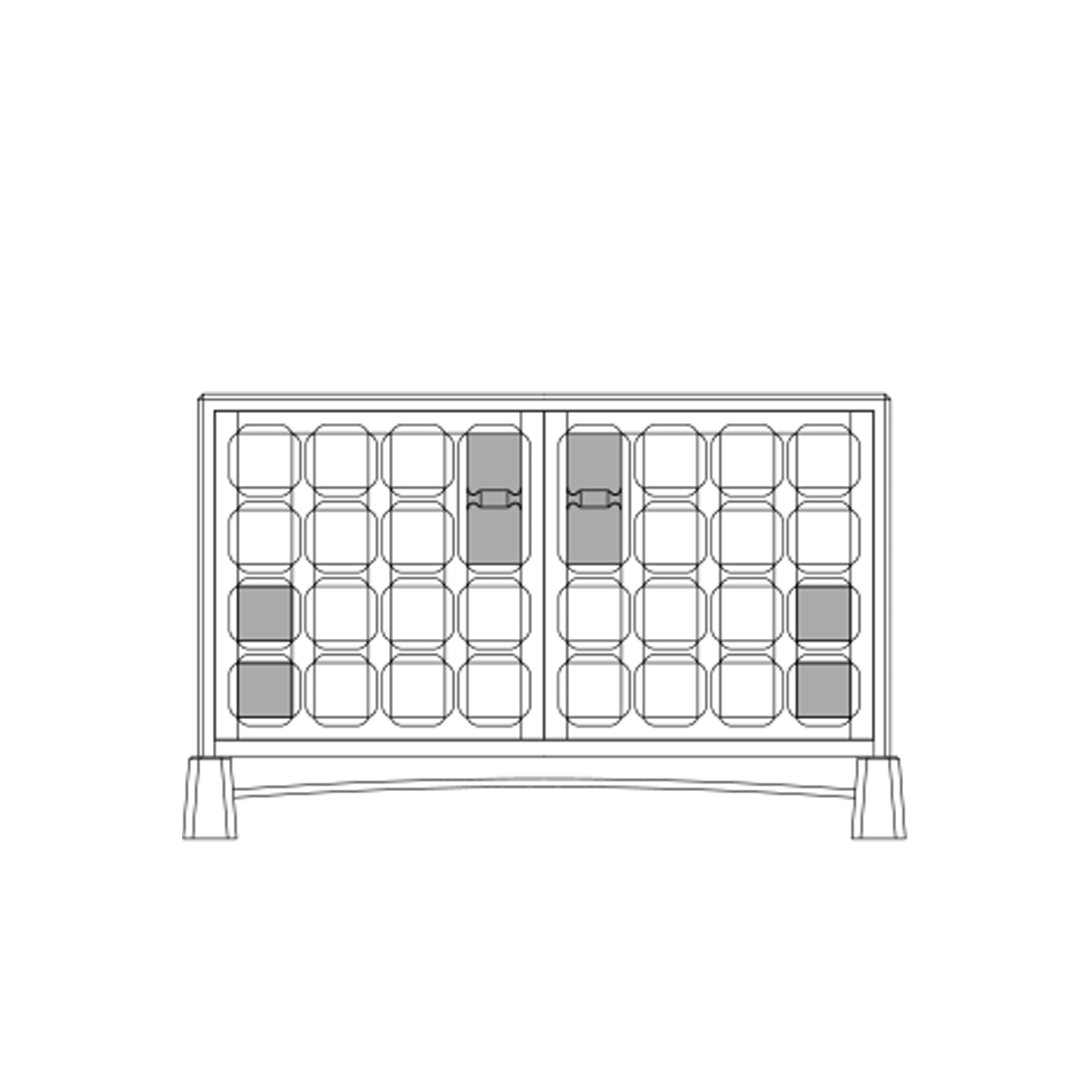 Arts and Crafts 2 Unit Sideboard