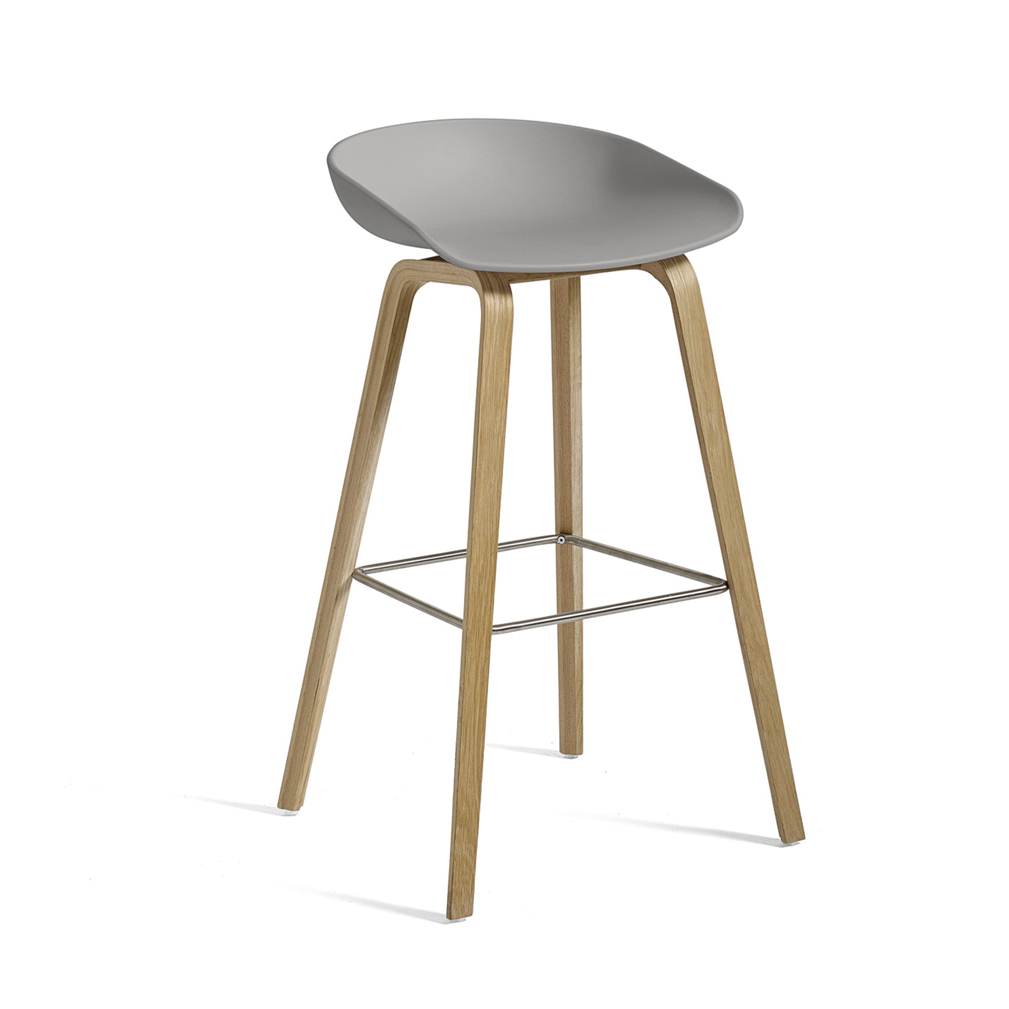 Clearance About a Stool AAS 32 Low / Grey / Soaped Oak by Hay