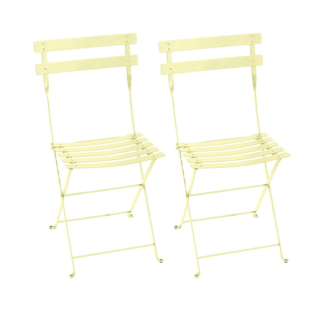 Clearance PAIR of Bistro Metal Chairs / Lemon by Fermob