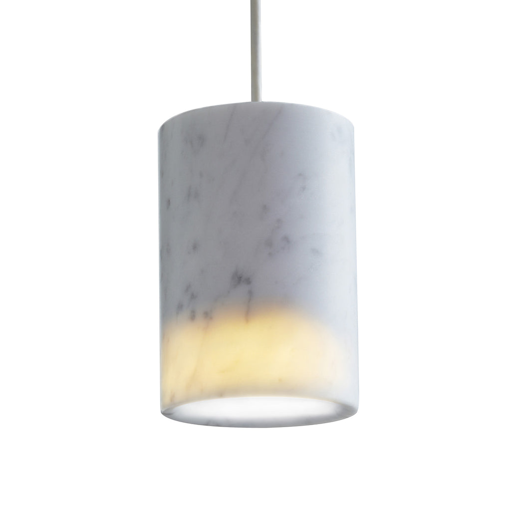 Solid Pendant Cylinder - Marble by Terence Woodgate