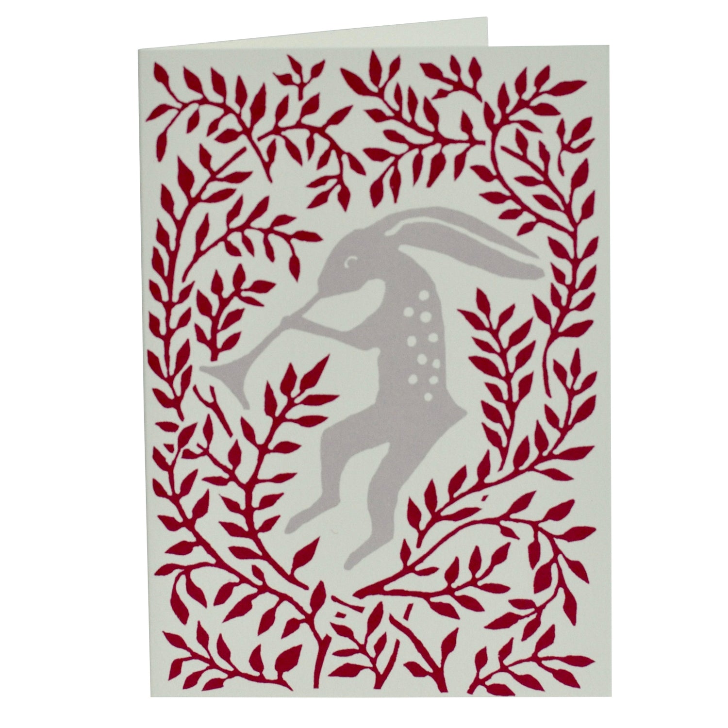 Dancing Hare Christmas Card