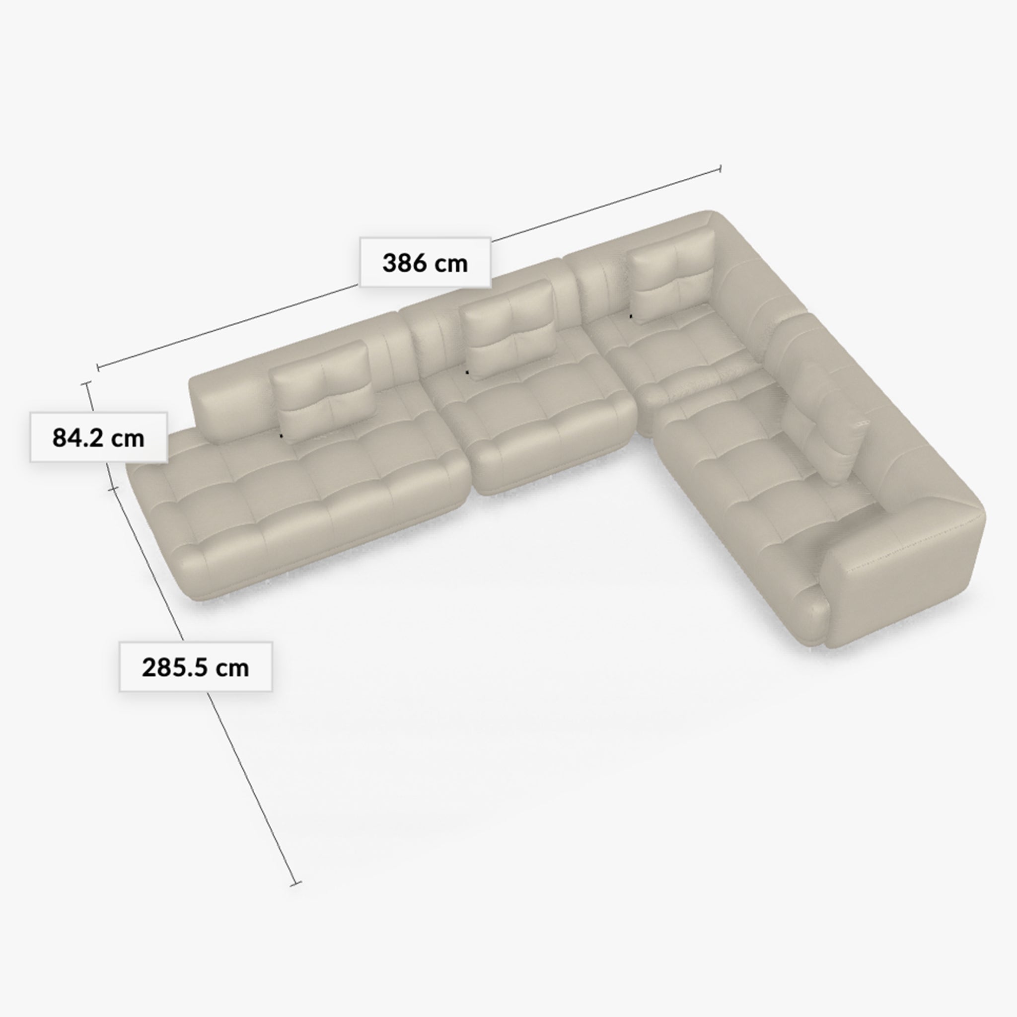 In stock - Quilton Corner Sofa / HAY Turf Cream