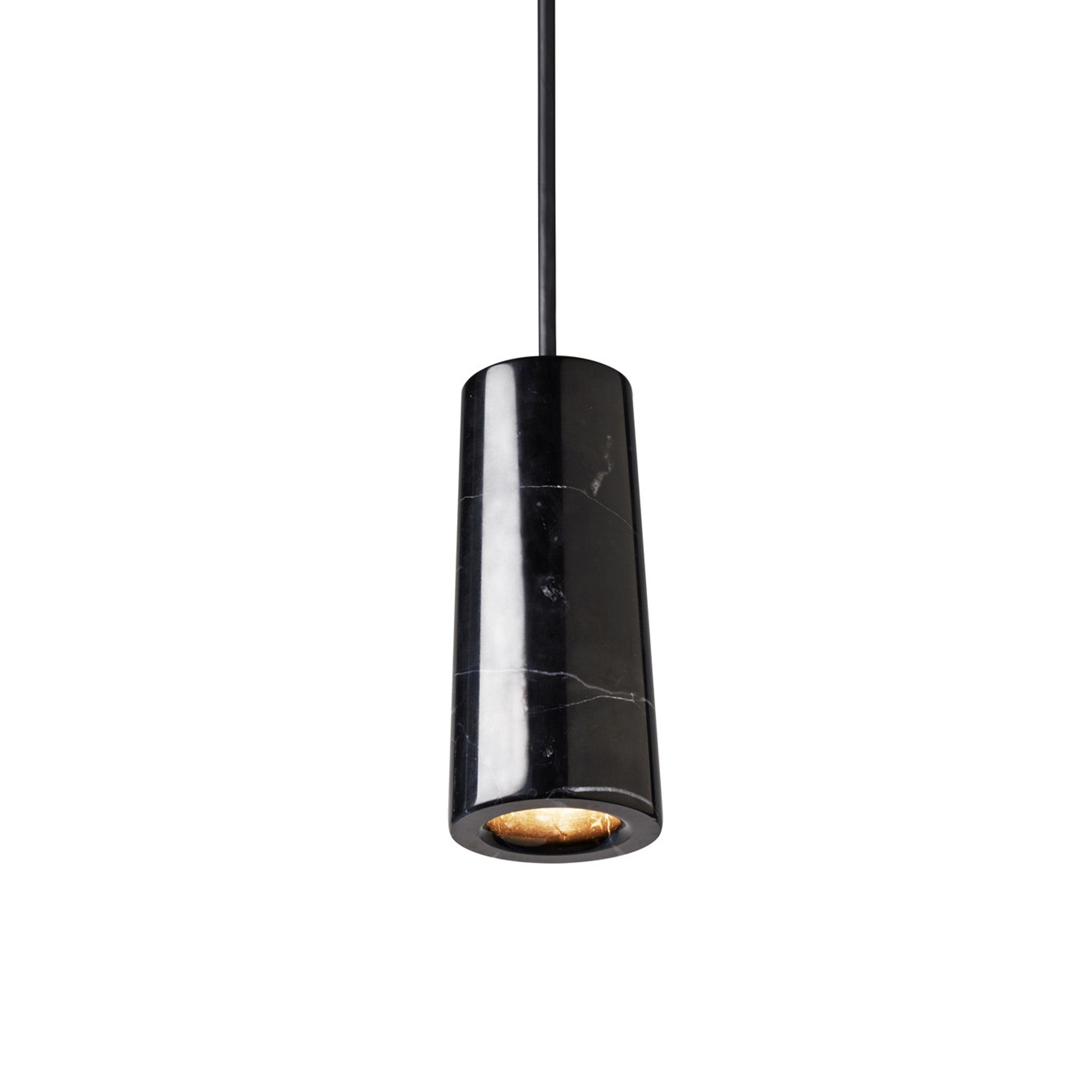 Core Pendant Nero Marquina Marble by Terence Woodgate