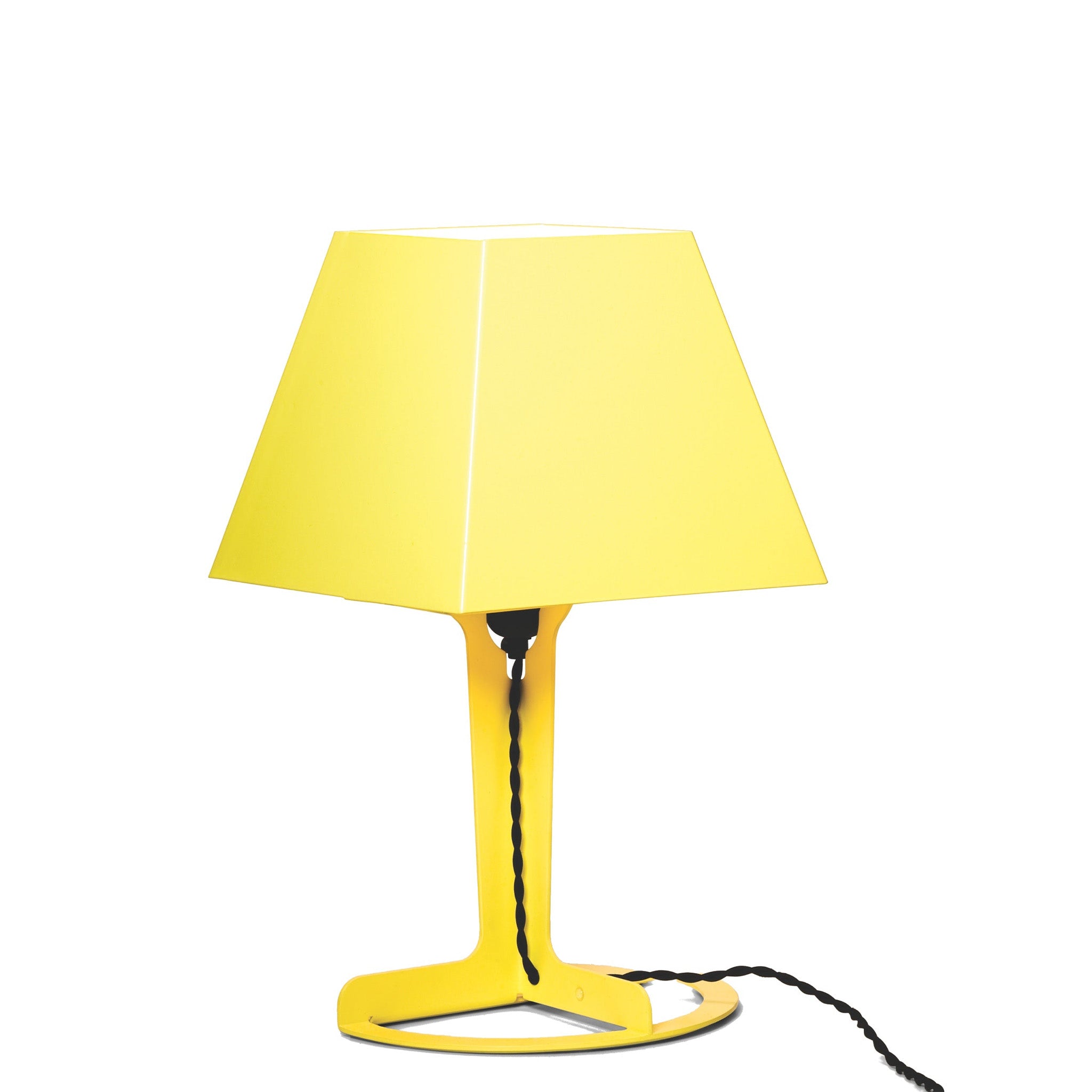 Clearance Fold T1 Table Lamp / Sulphur Yellow / Black by Established & Sons