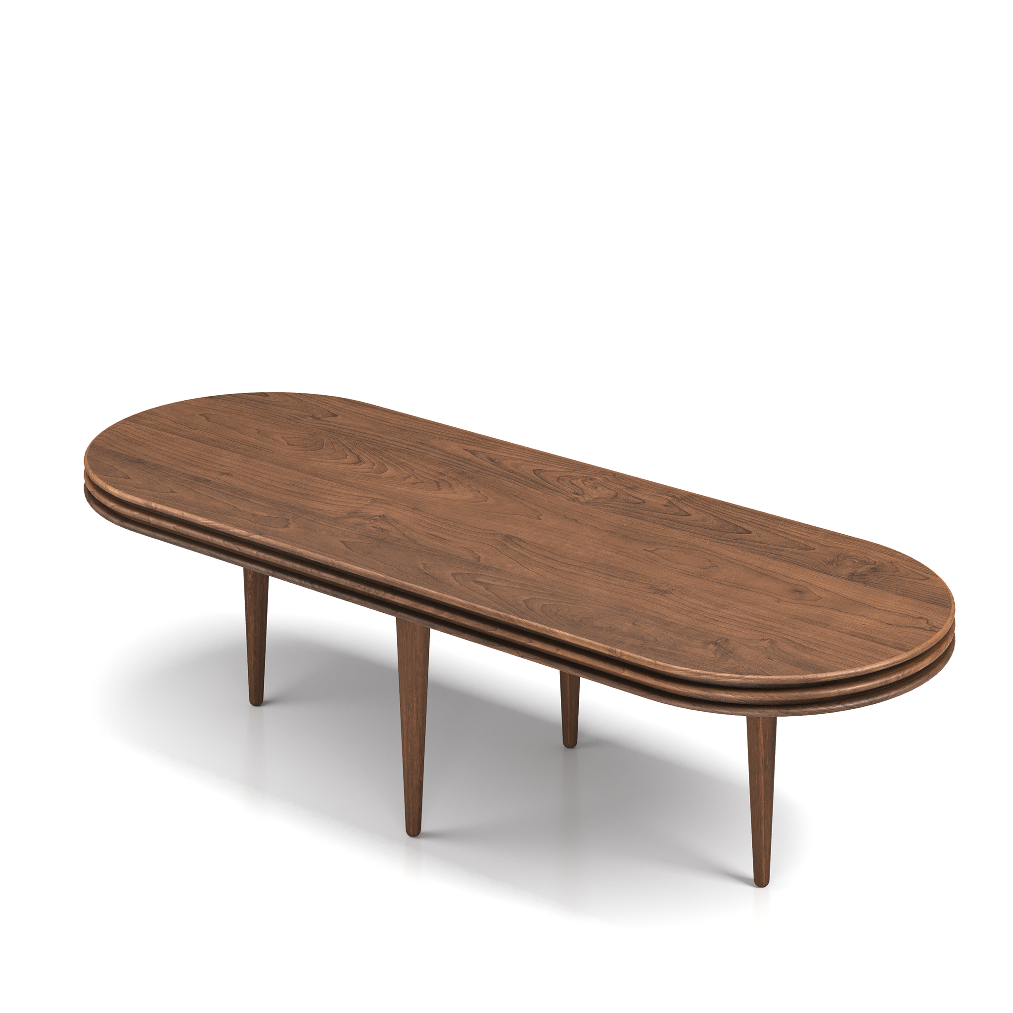Groove Oval Coffee Table by Christian Troels for DK3