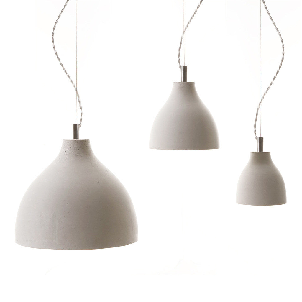 Clearance Heavy Pendant Light / Small / Light Grey by Decode