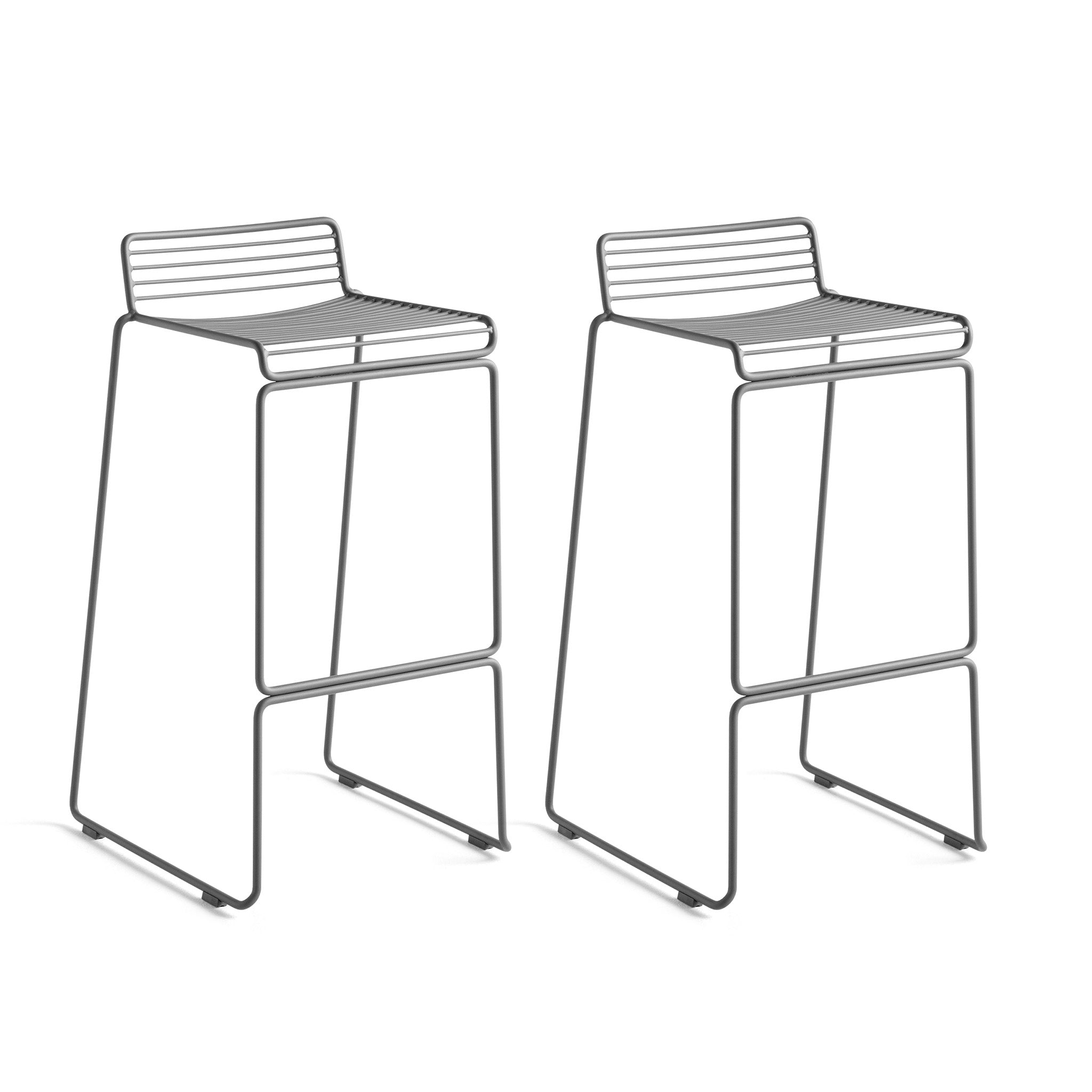 Clearance PAIR of Hee Bar Stools / H65cm / Grey / Item 440