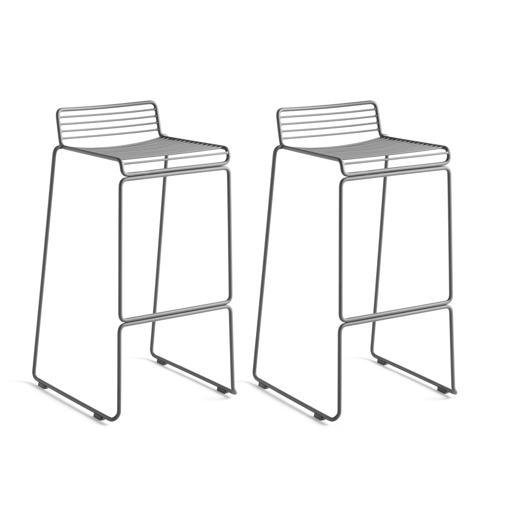 Clearance PAIR of Hee Bar Stools / H65cm / Grey / Item 440