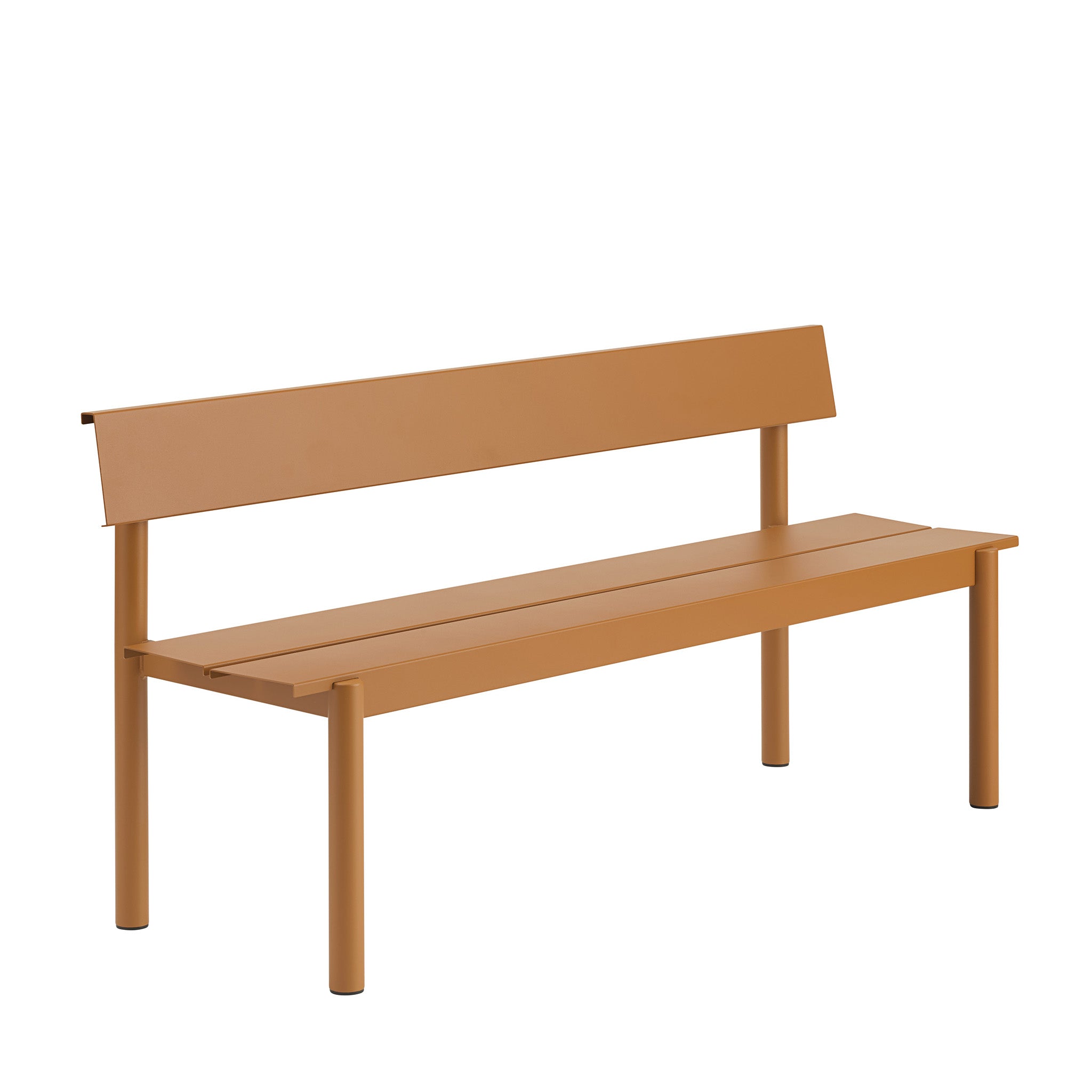 Linear Steel Bench With Back by Muuto
