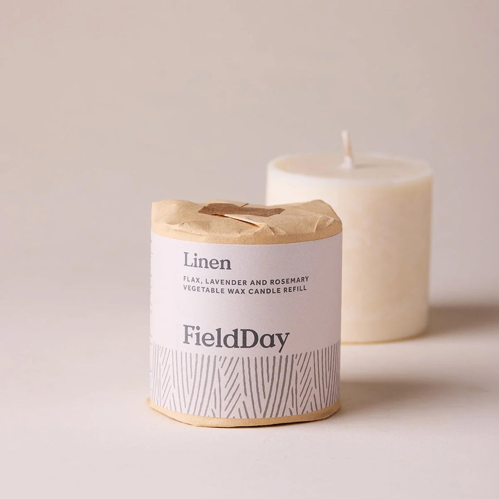 Classic Linen Stoneware Candle Refill by FieldDay