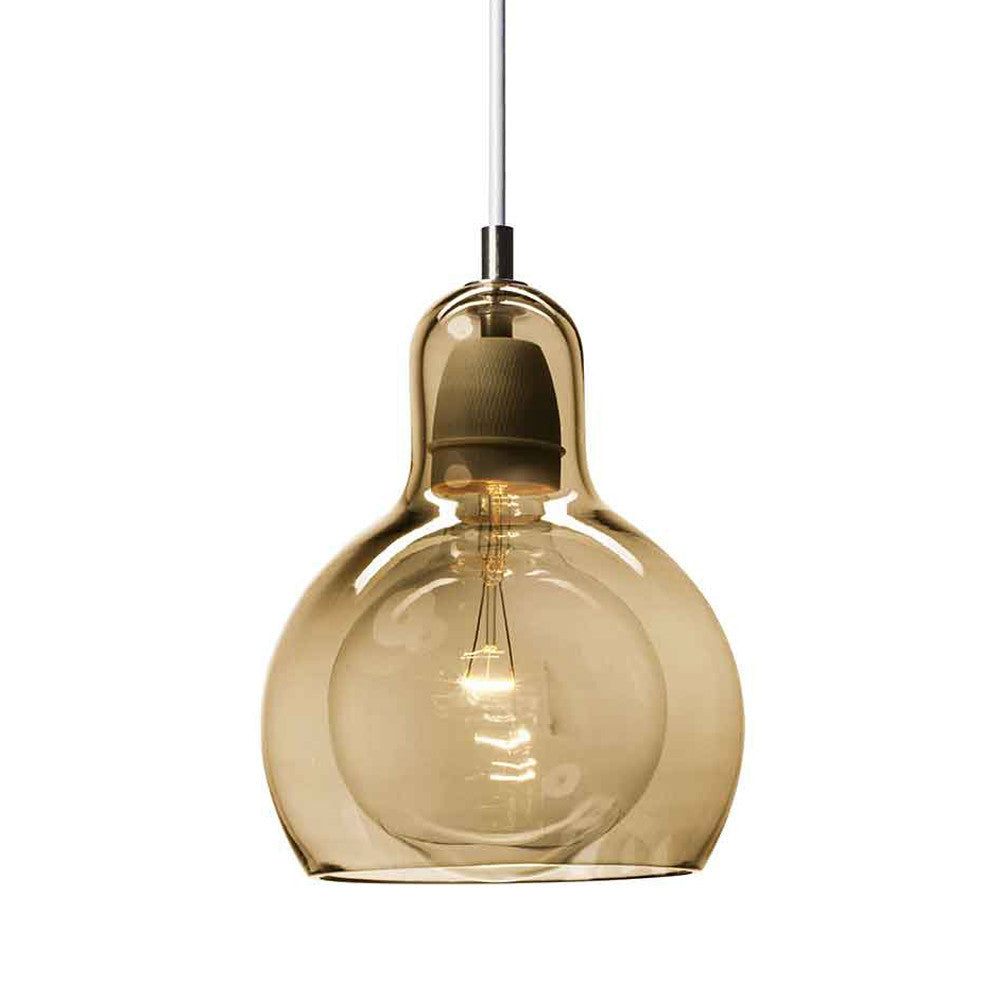 Clearance Mega Bulb Pendant SR2 / Gold With White Cord by &Tradition