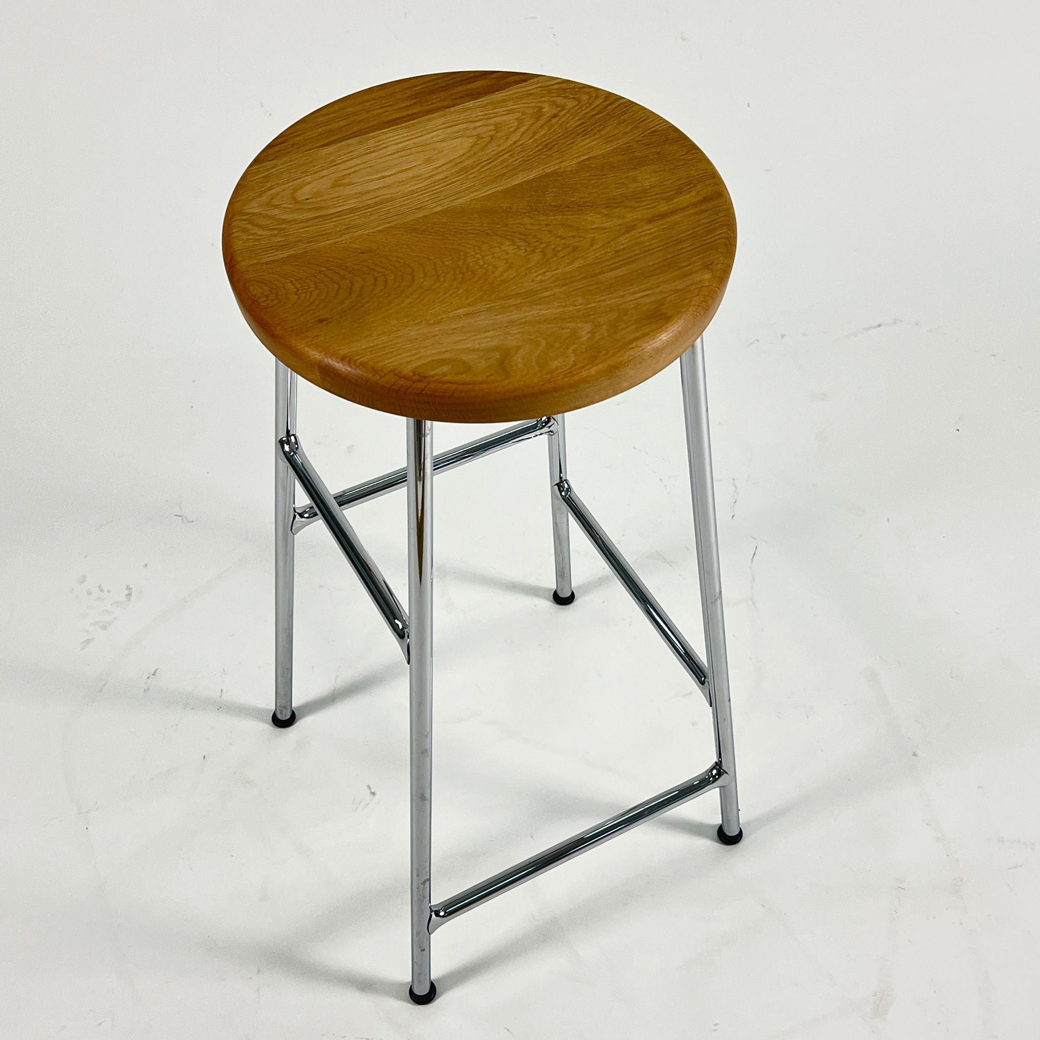 Clearance Cornet Counter Stool / Chrome / Oak / A137