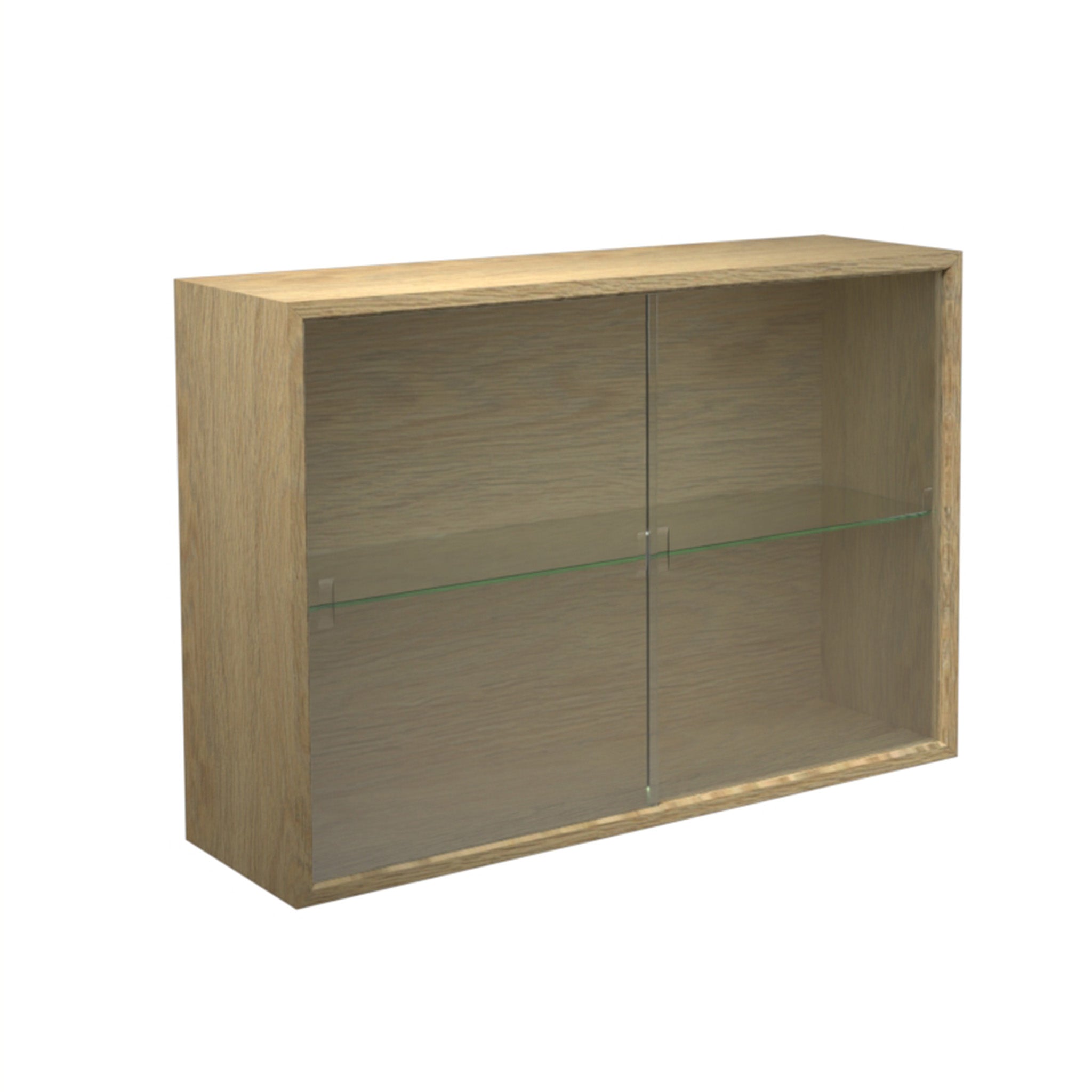 Clearance Royal System High Cabinet / 2 Glass Sliding Doors / Oak by Poul Cadovius