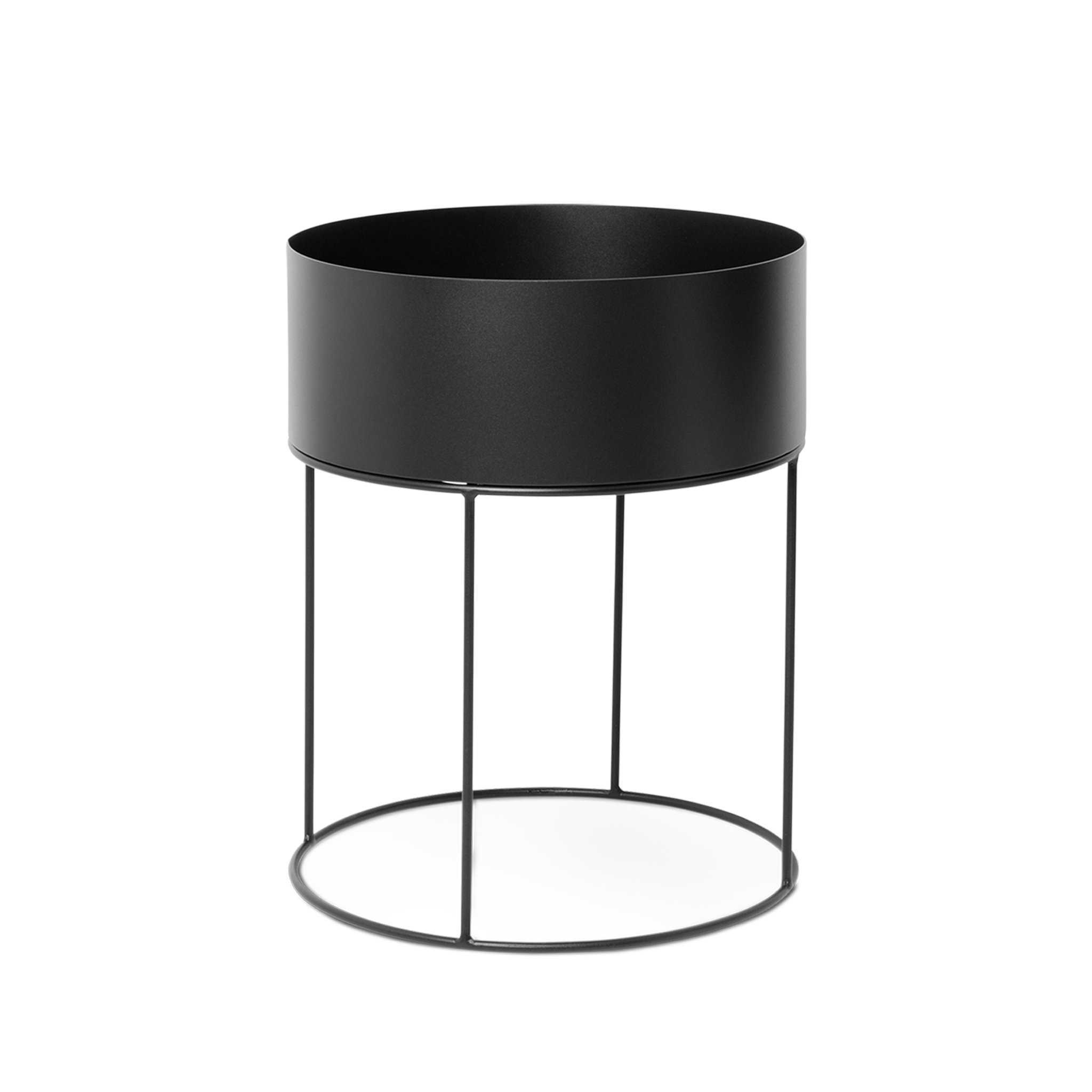Clearance Plant Box - Round / Black by Ferm Living