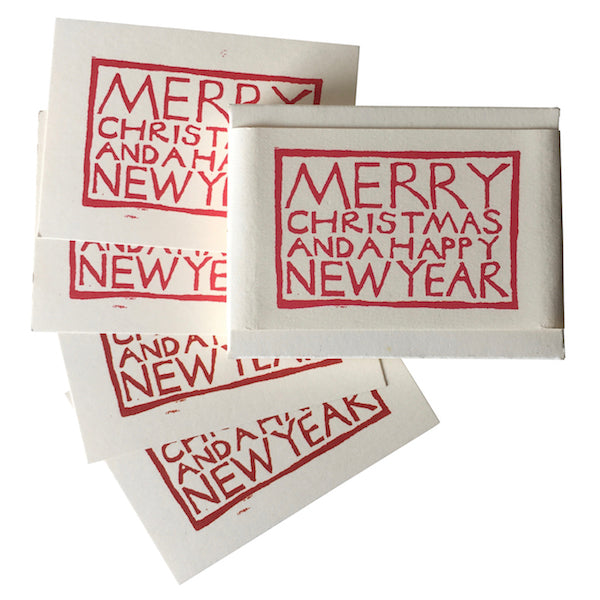 Set of Simple Christmas Tags - Red