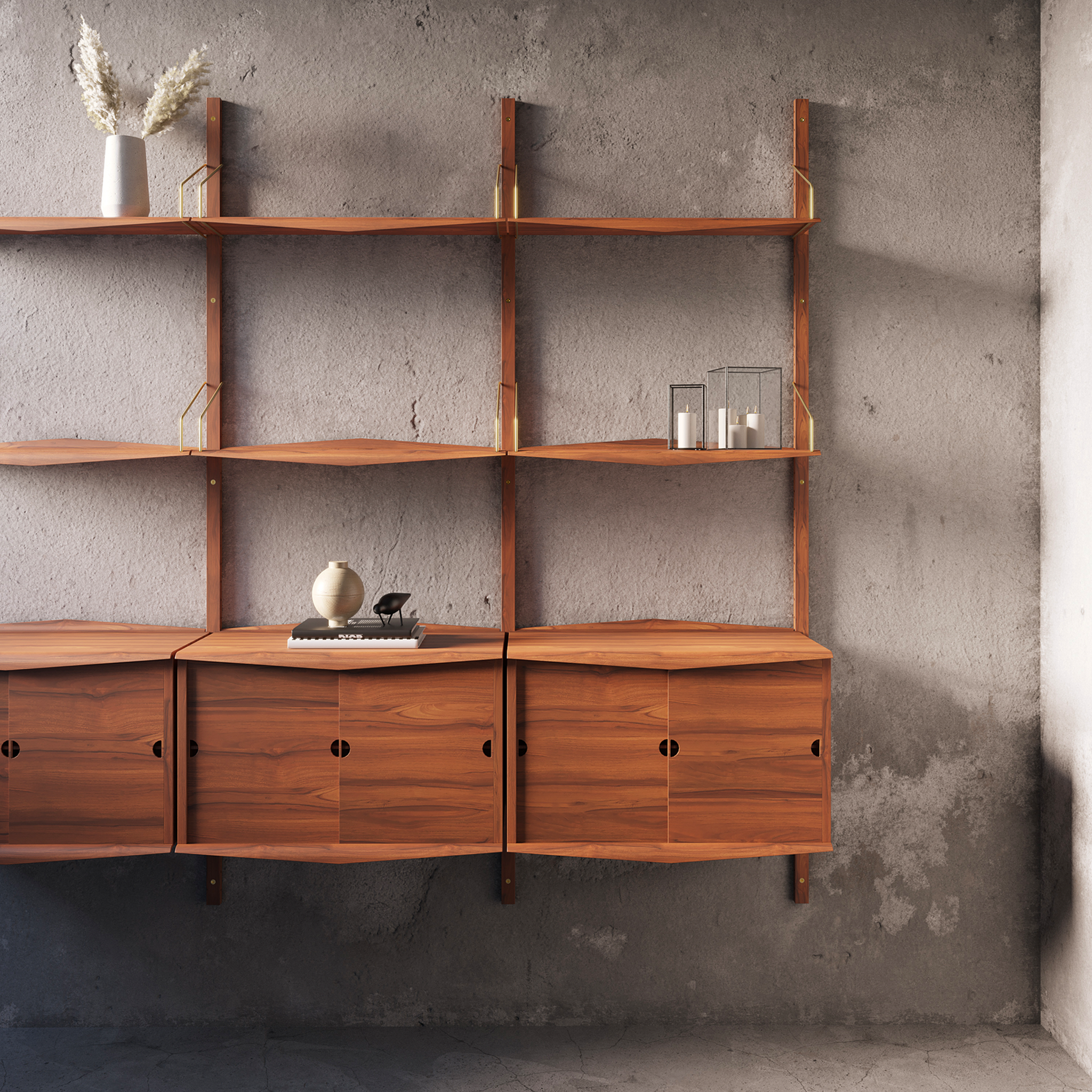 System Ultra Wood Shelving by Poul Cadovius for DK3