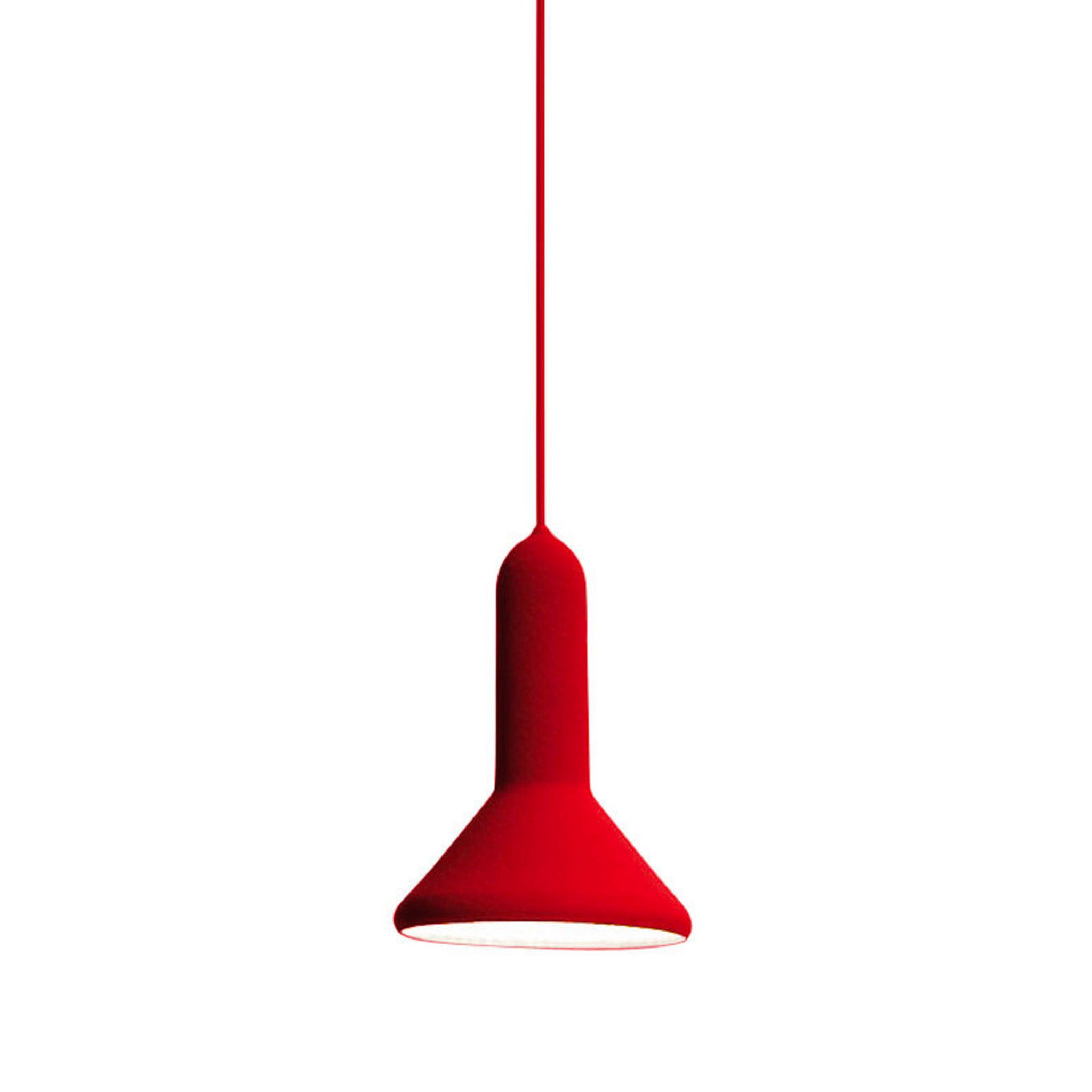 Clearance Torch Light Suspension / S1 Small Cone / Red with Red Cable by Established & Sons