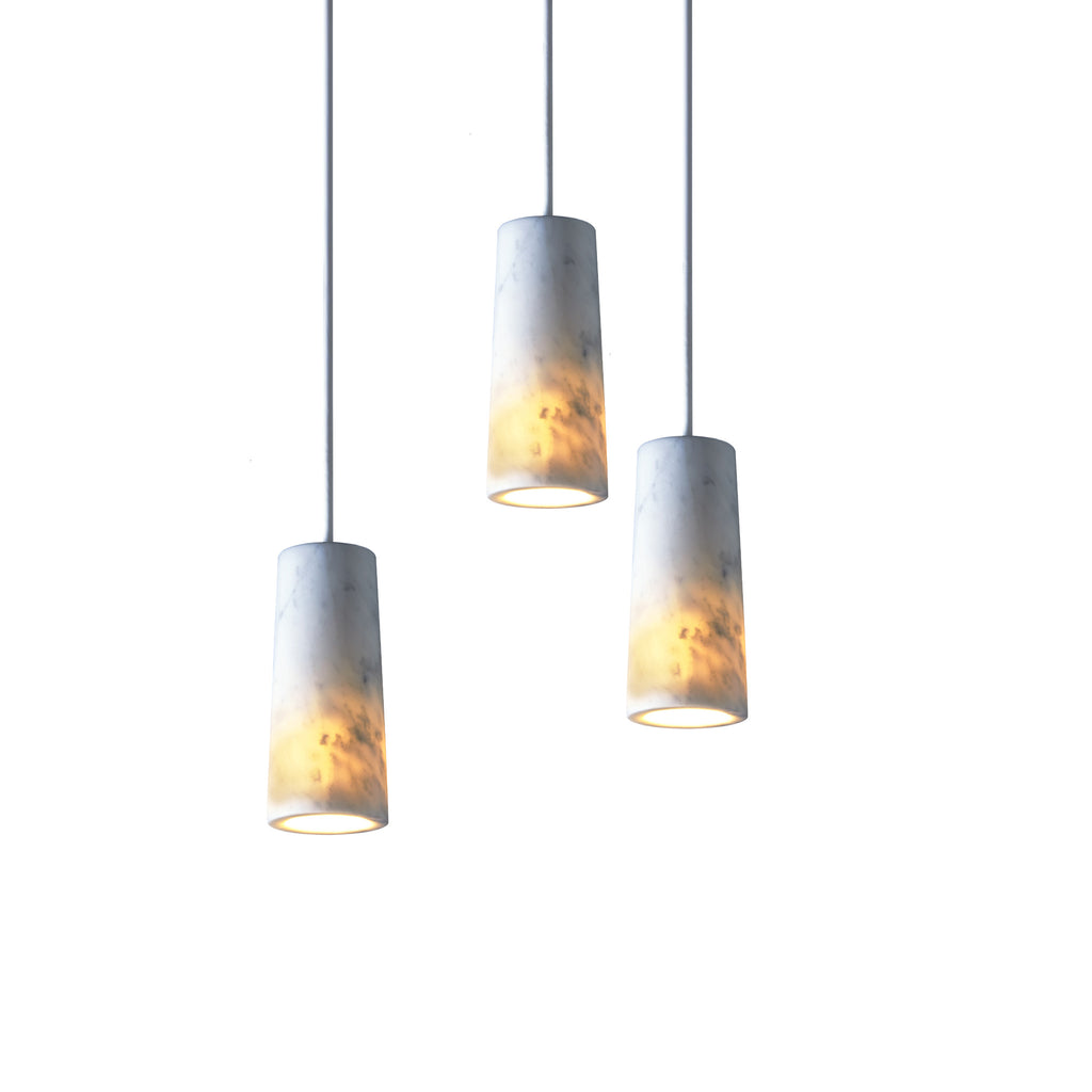 Core Pendant Carrara Marble by Terence Woodgate