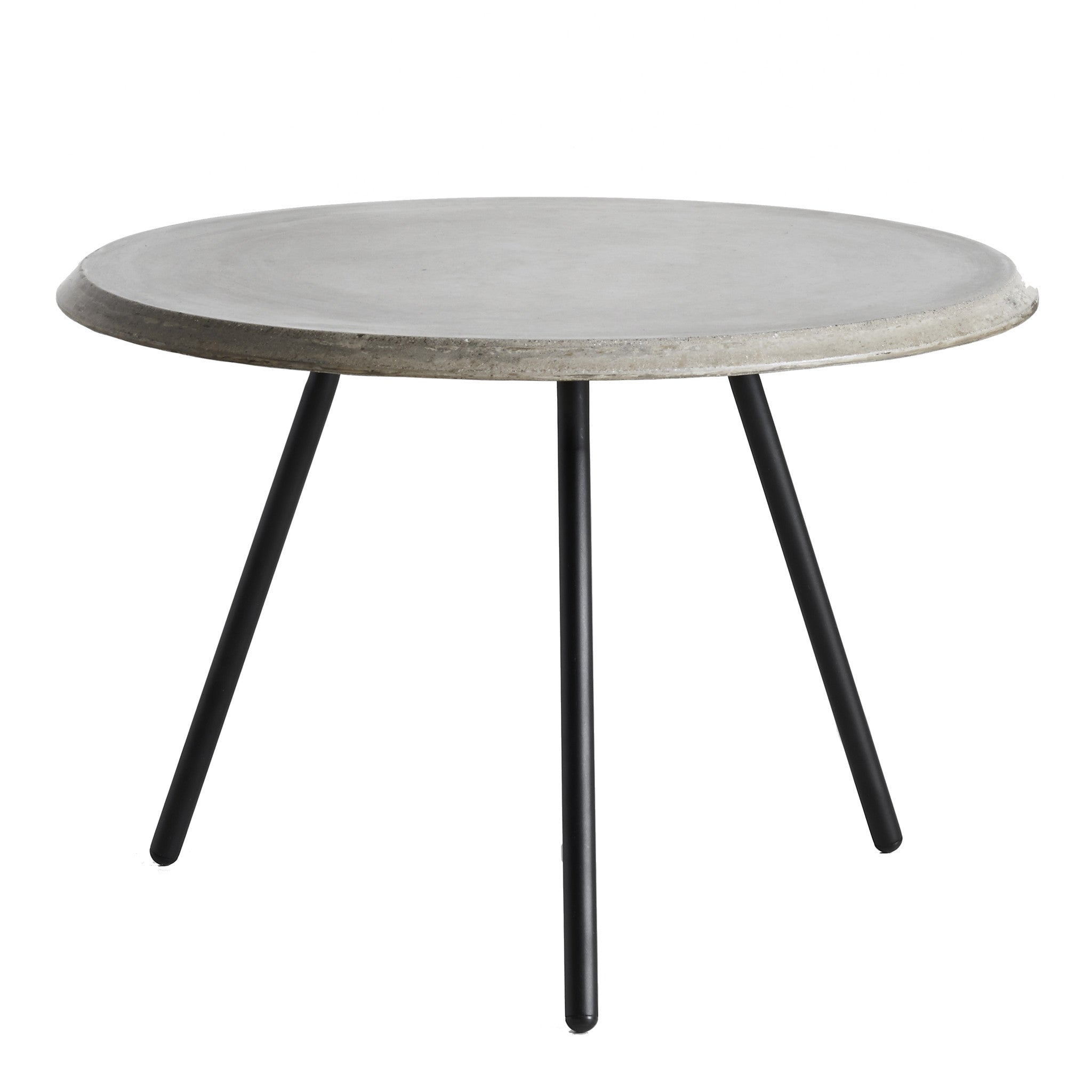 Clearance Soround Side Table D60cm / Concrete Top / Black Legs by NUR