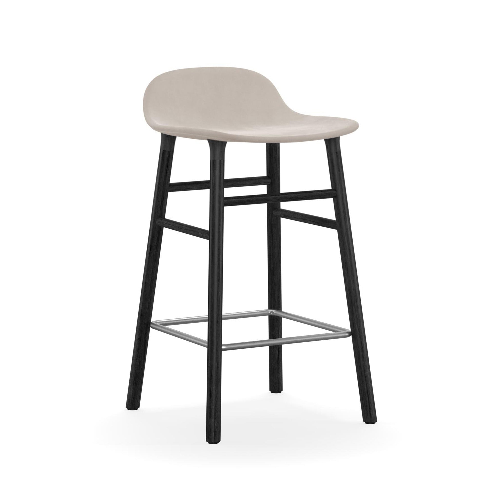 Form Bar Stool Upholstered with Wooden Base by Normann Copenhagen