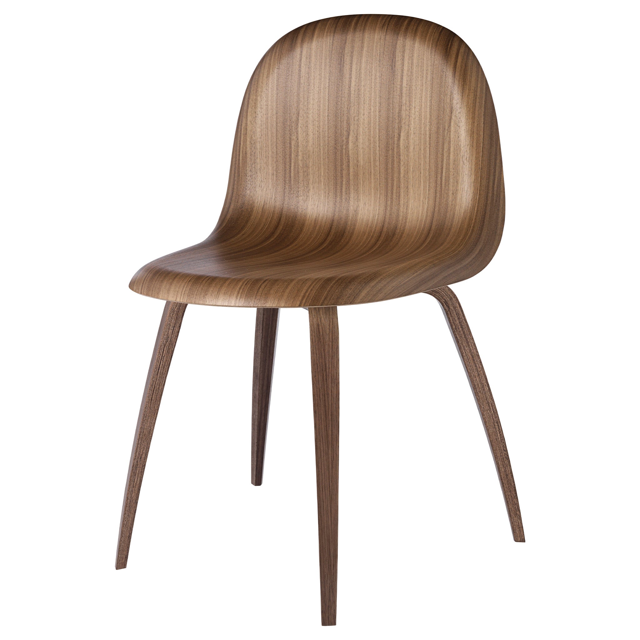 Gubi 3D Wood Base Chair by Gubi