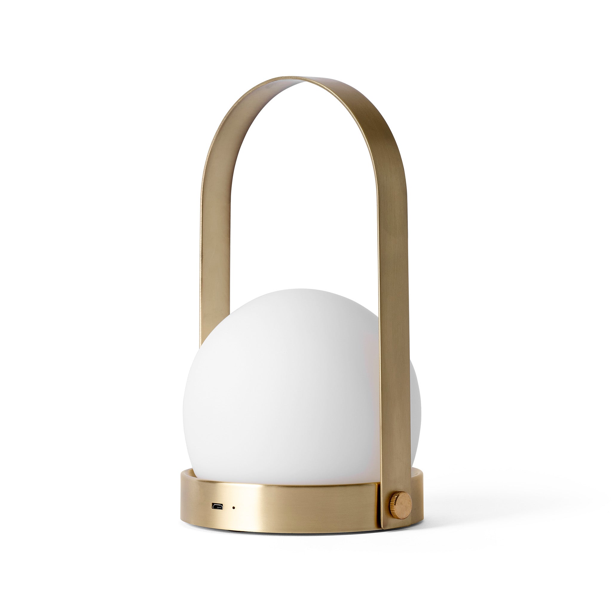 Carrie Portable LED Lamp - Brushed Brass by Norm Architects