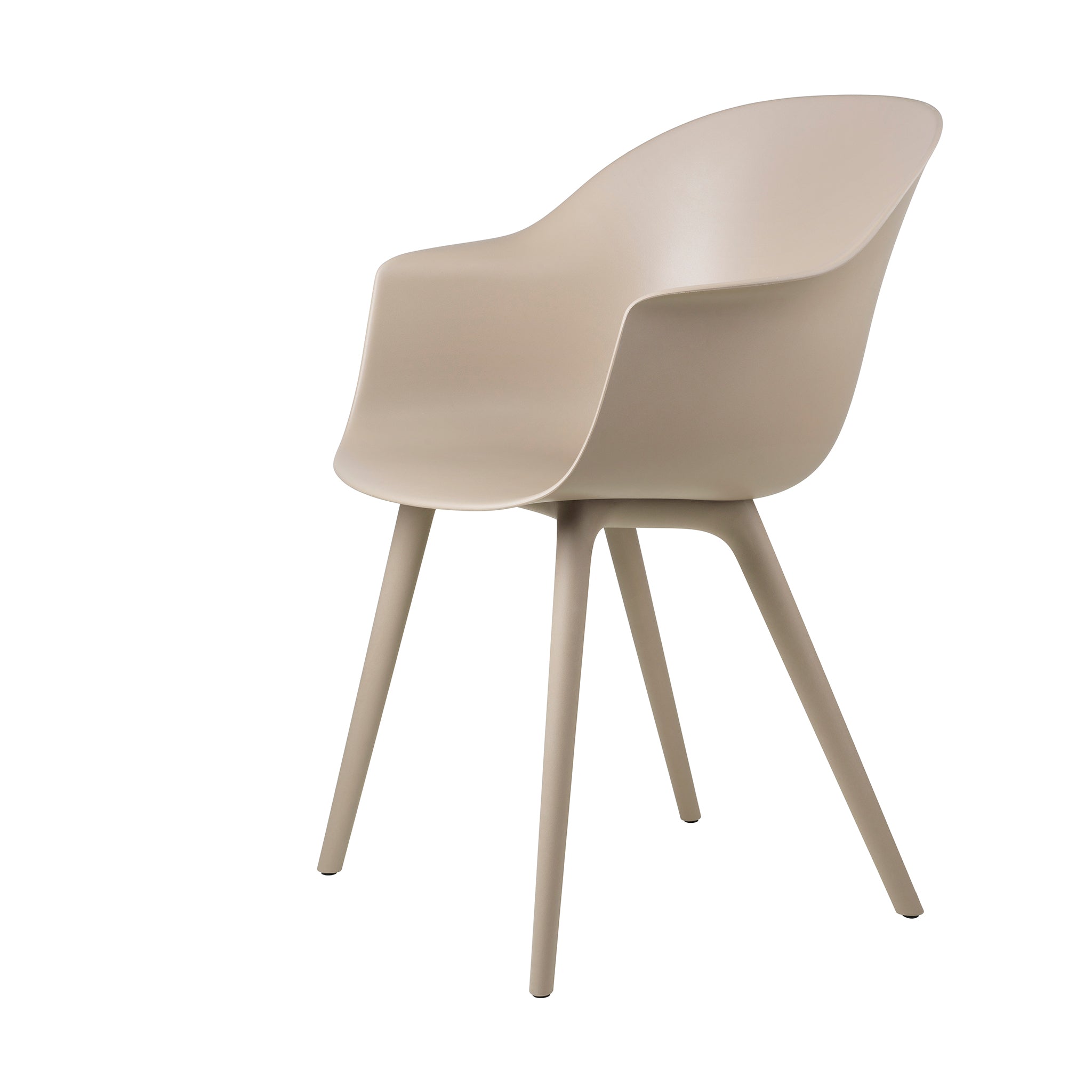 Bat Dining Chair Wood Base Unupholstered by Gubi