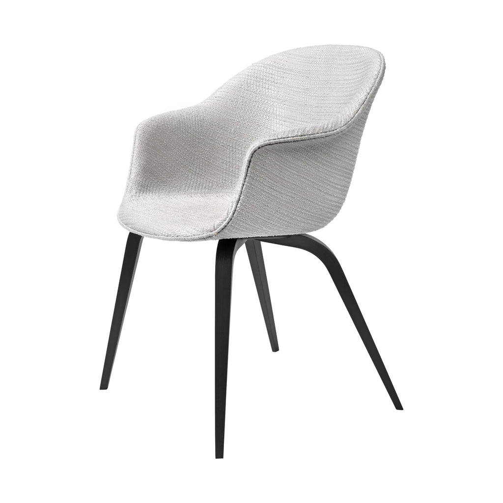 Bat Dining Chair Wood Base Upholstered by Gubi