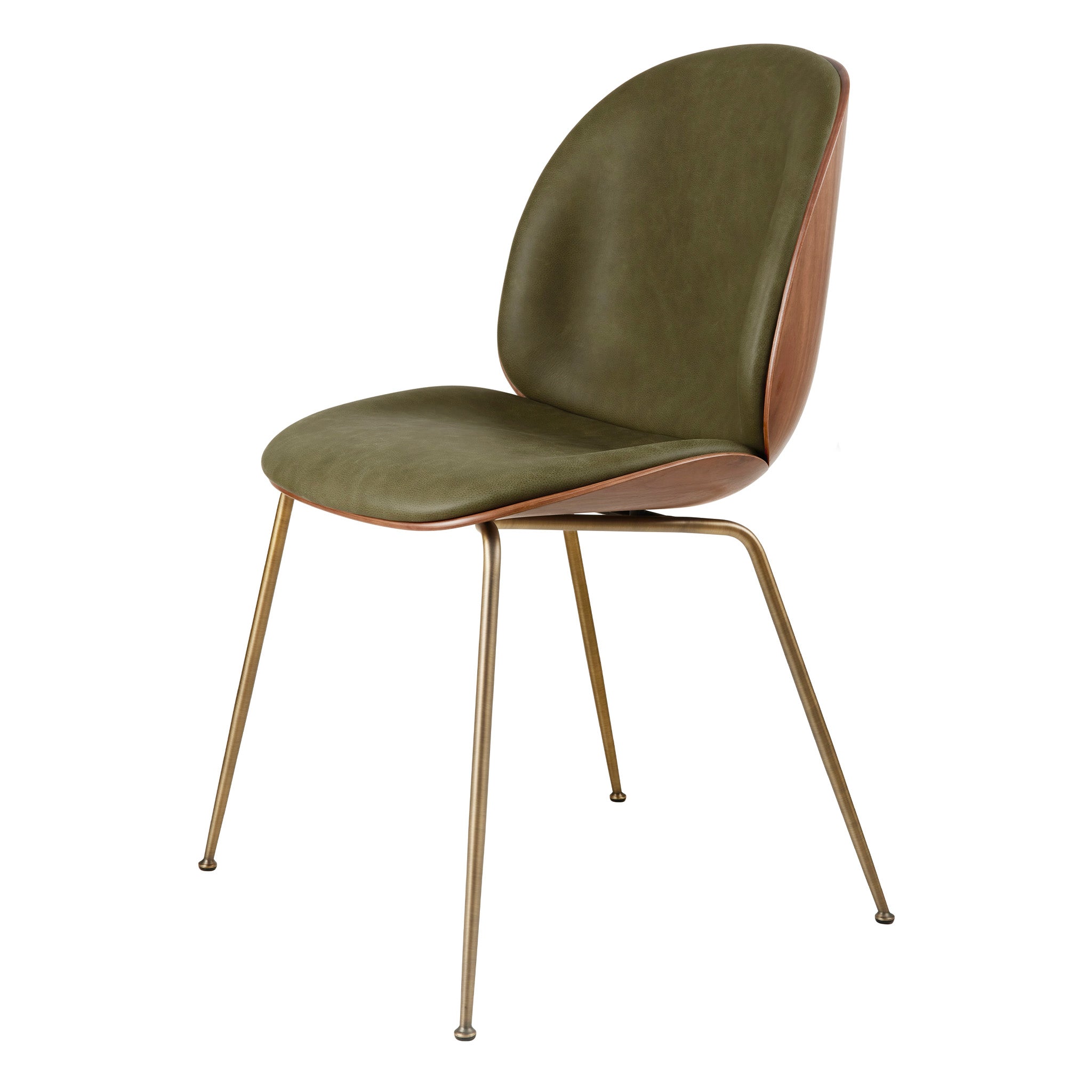 Beetle Dining Chair 3D Veneer Shell Conic Base by Gubi