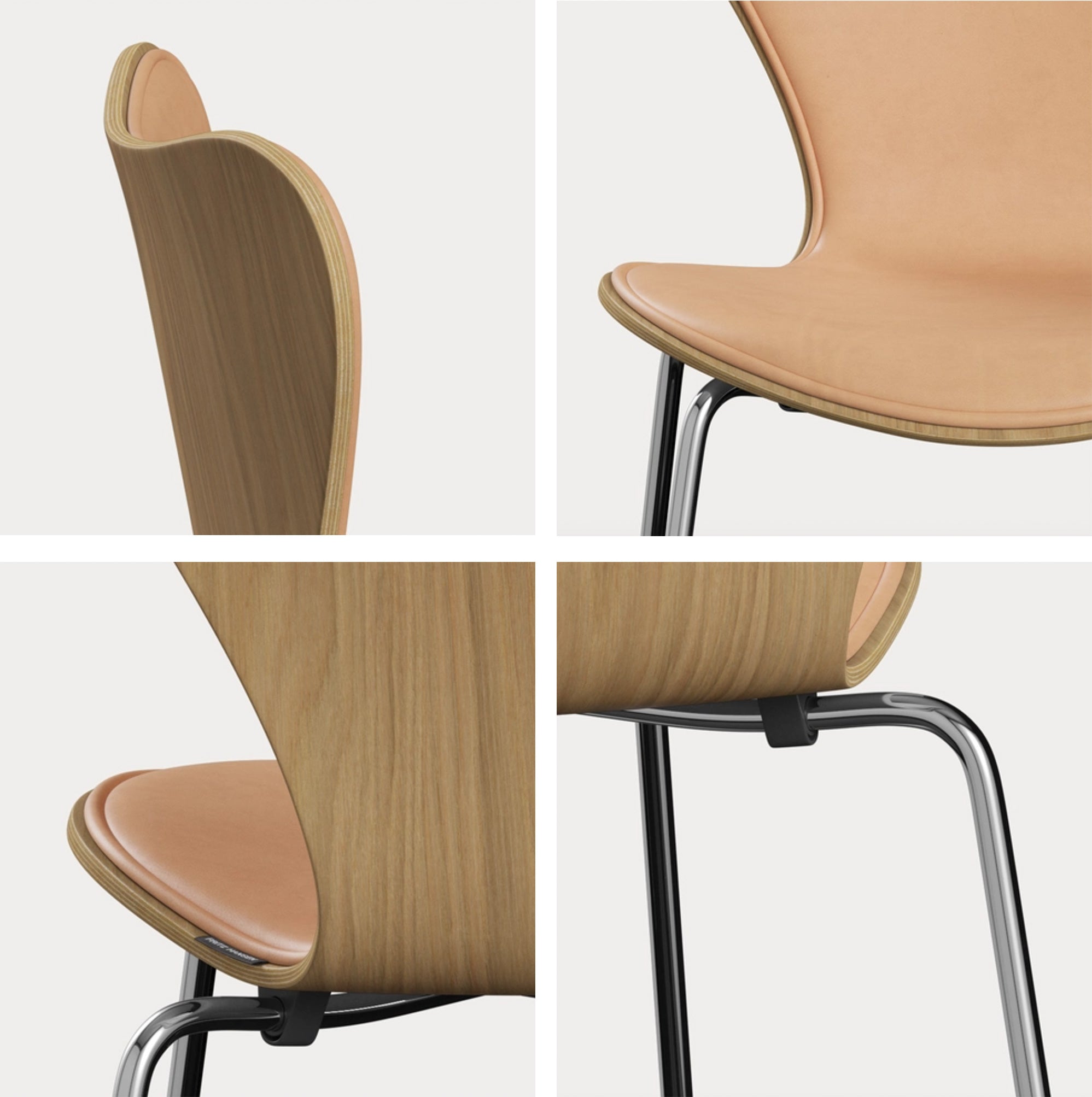 Series 7 Front Upholstered Chair Leather by Fritz Hansen haus