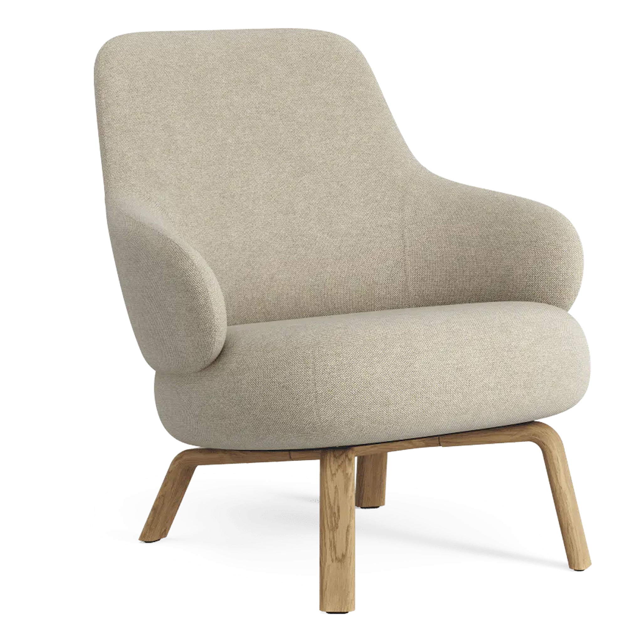 Pillo Lounge Chair with Wooden Base by Swedese
