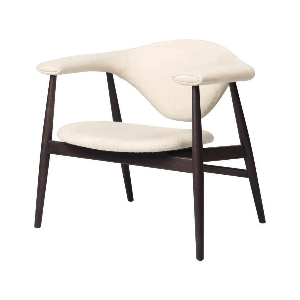 Masculo Lounge Chair Upholstered Wood Base by Gubi
