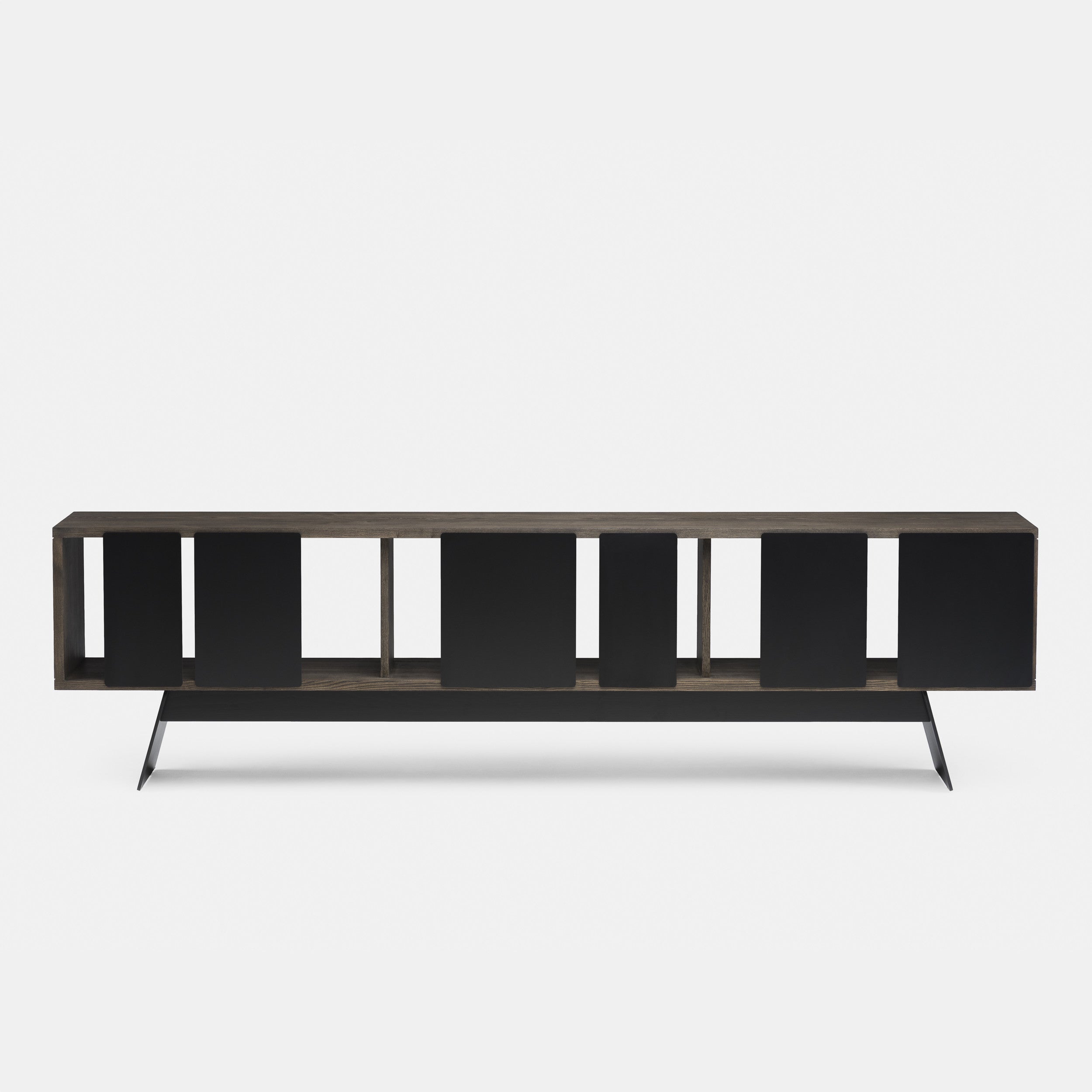 Different Trains Cabinet with Black Doors by Matthew Hilton