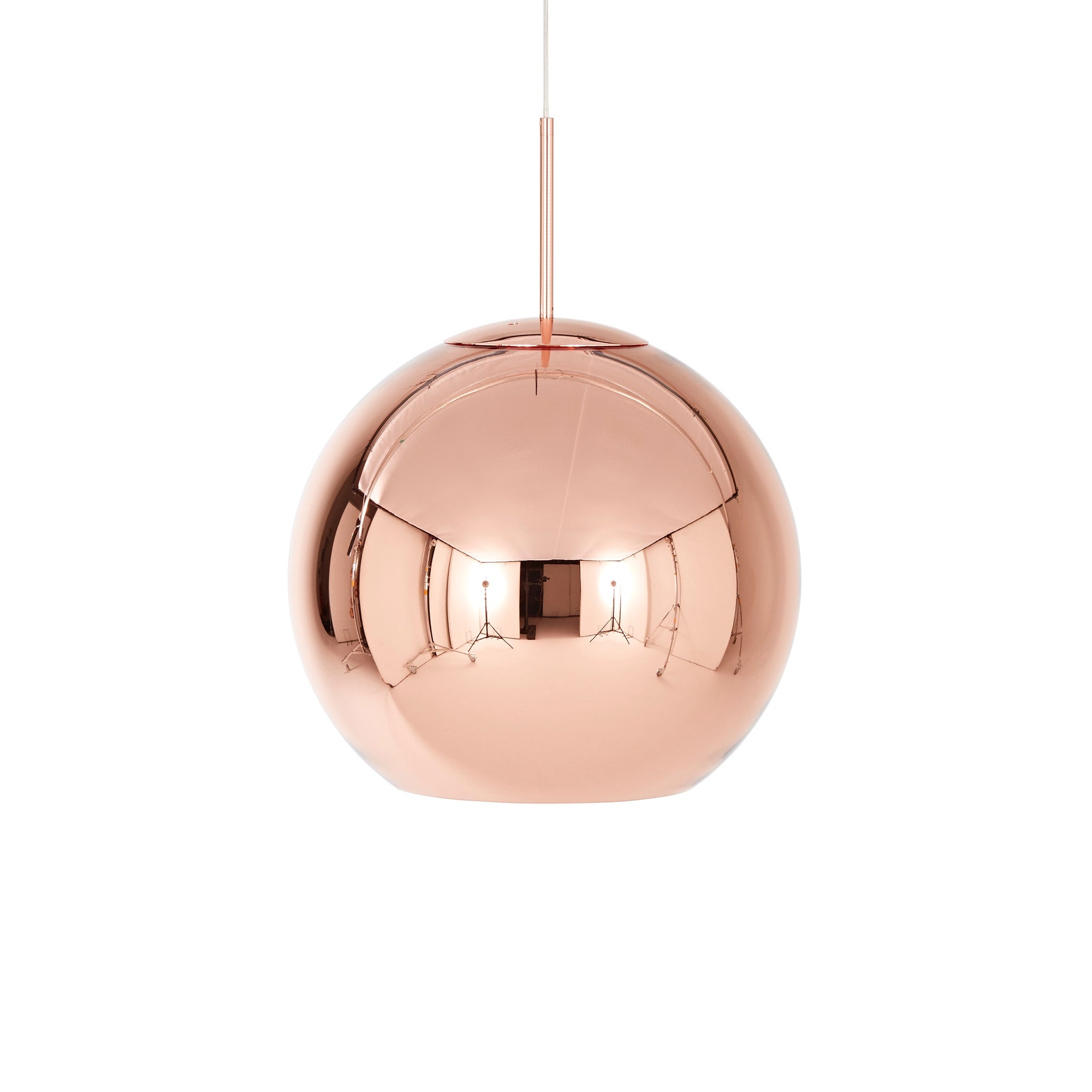 Copper Round LED Pendant by Tom Dixon