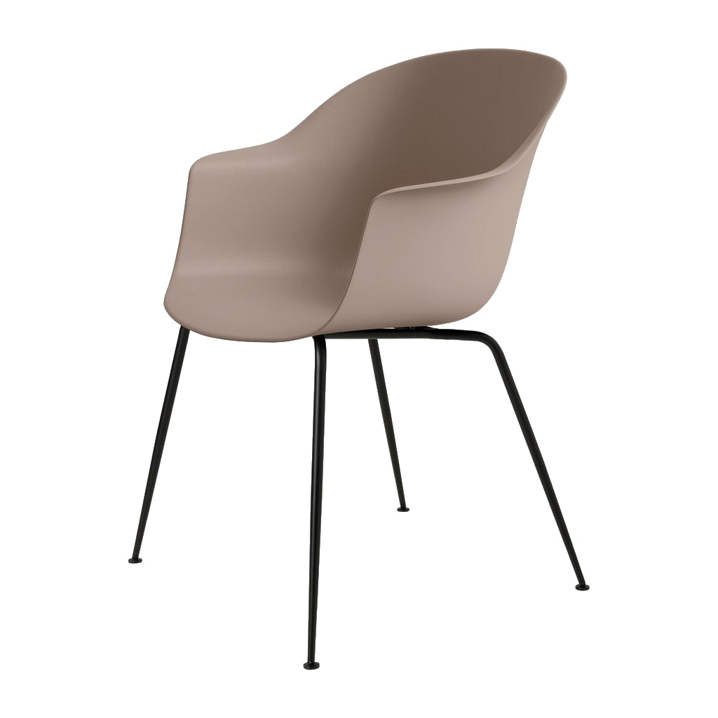 Bat Recycled Dining Chair Conic Base by Gubi