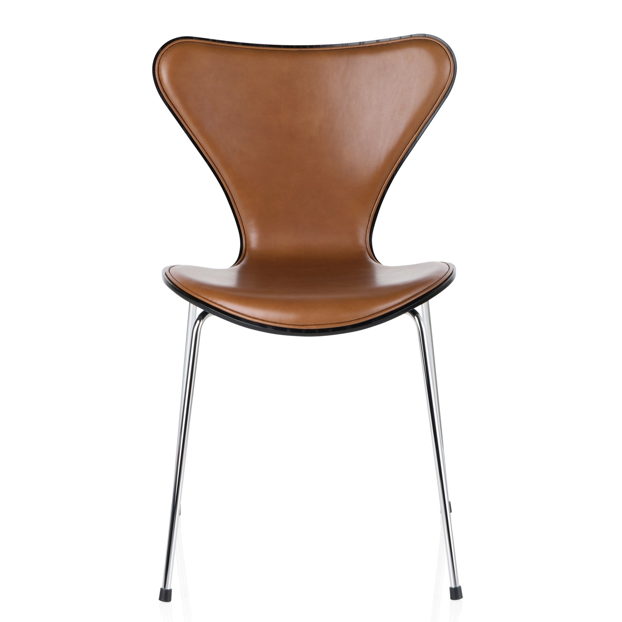 Series 7 Front Upholstered Chair Leather by Fritz Hansen