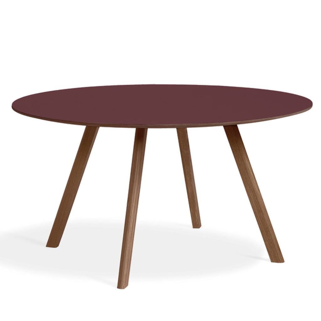 Clearance Copenhague CPH 25 Dining Table / Burgundy Linoleum / Walnut by Hay