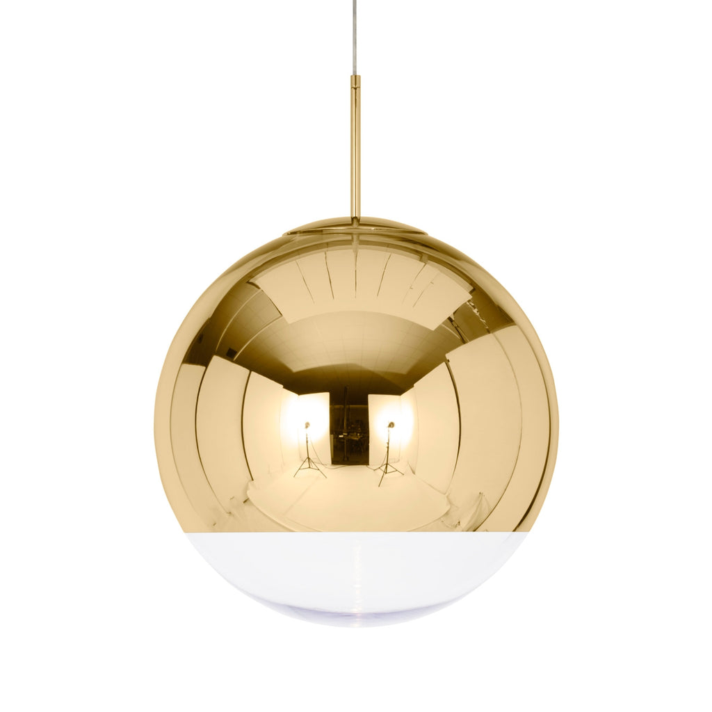 Mirror Ball Gold LED Pendant by Tom Dixon